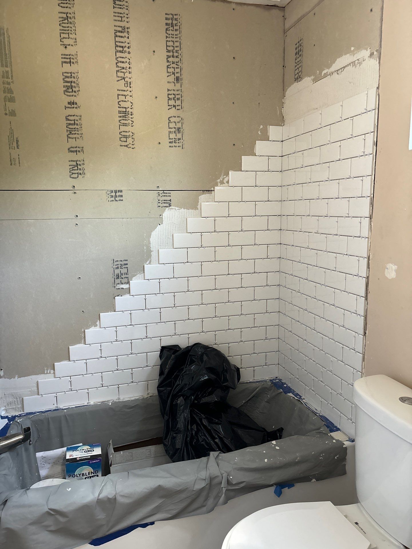 Bathroom Remodel using Sherwin Williams Premium ceiling paint by Laser Focused Solutions LLC
