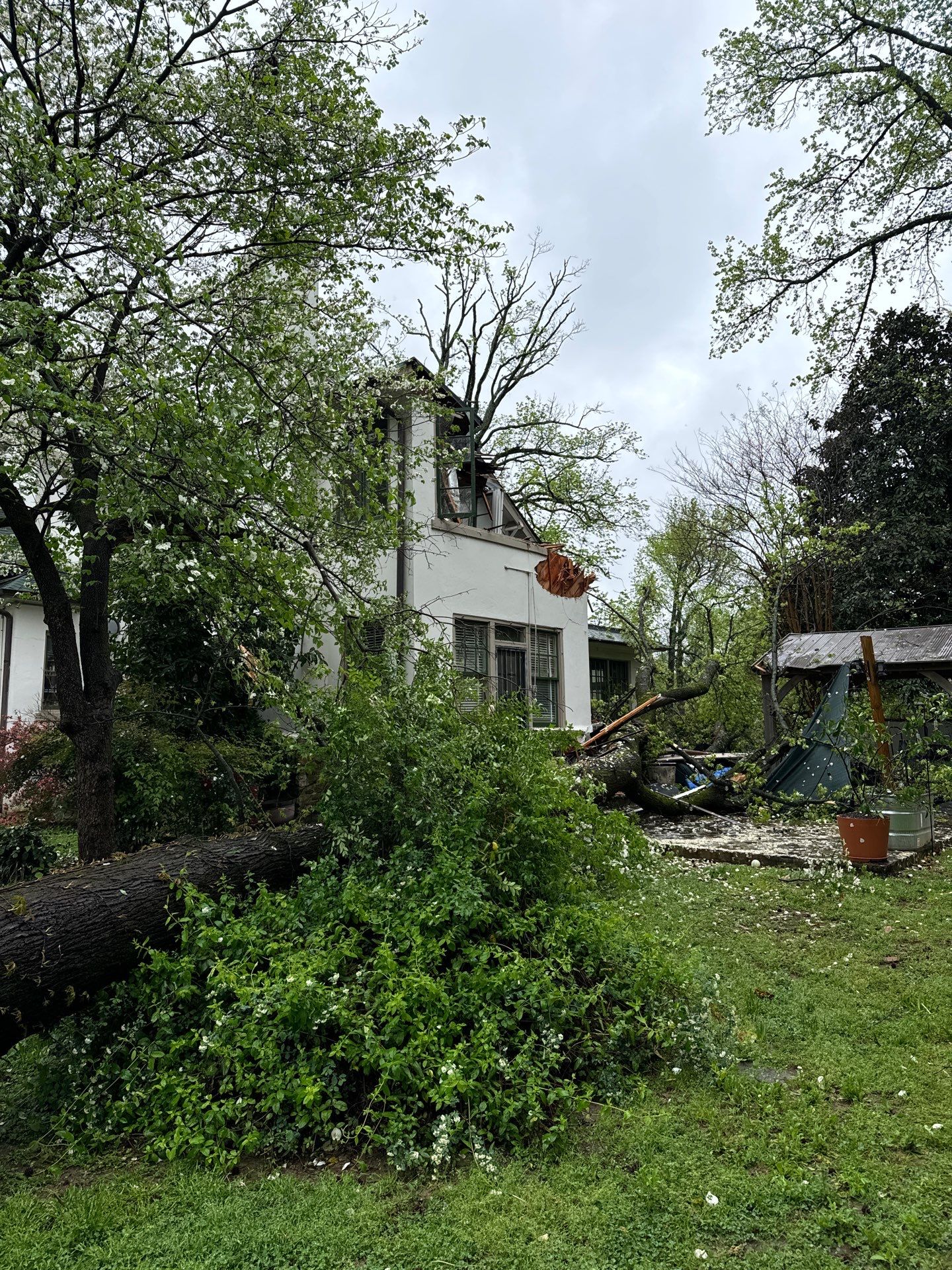Memphis Home Restoration and Copper Gutter Installation Following Tree Damage by Revival Roofing Services
