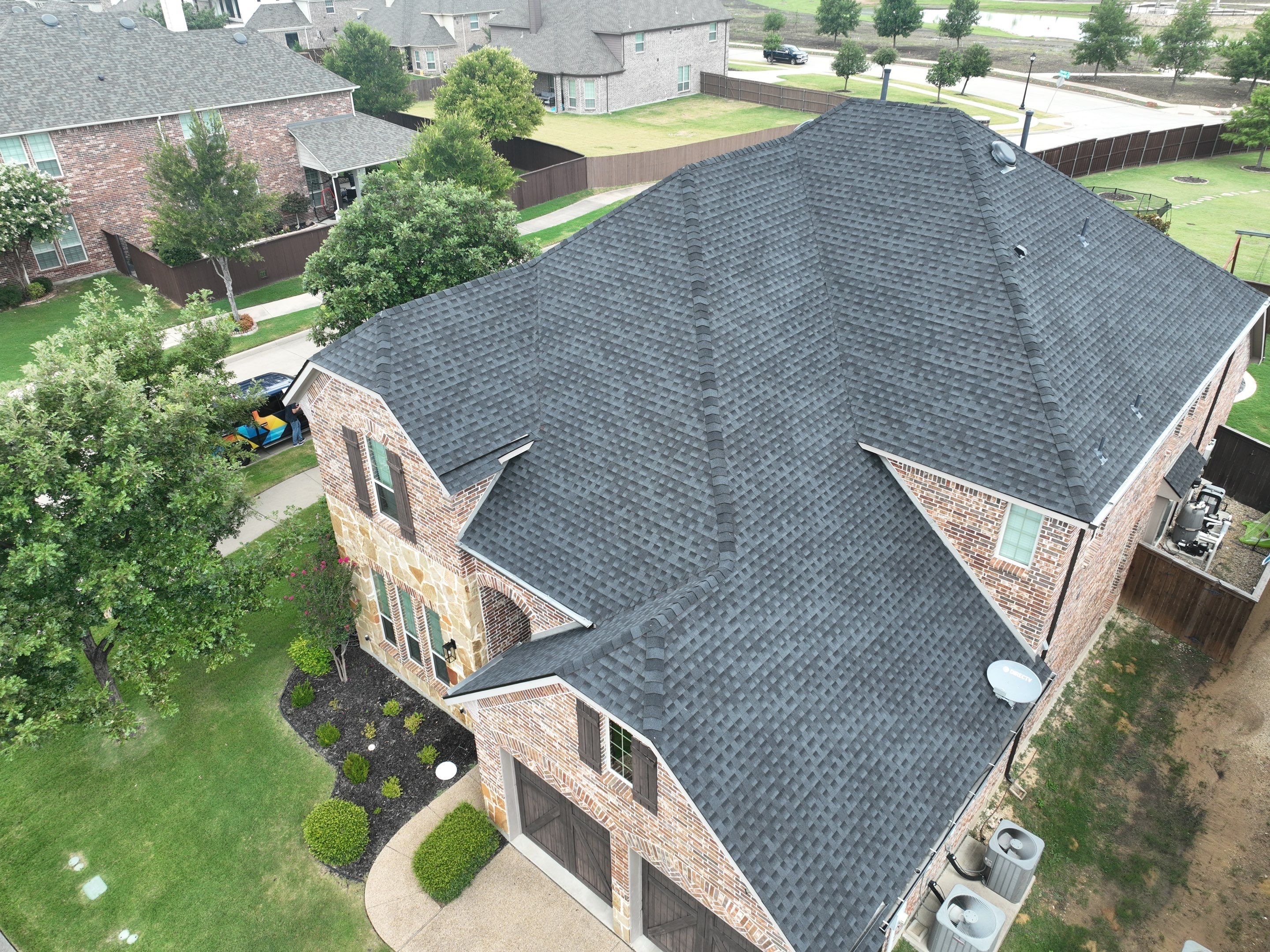 Residential Roofing Installation using GAF Timberline HDZ Charcoal by OneSource Roofing and Restoration