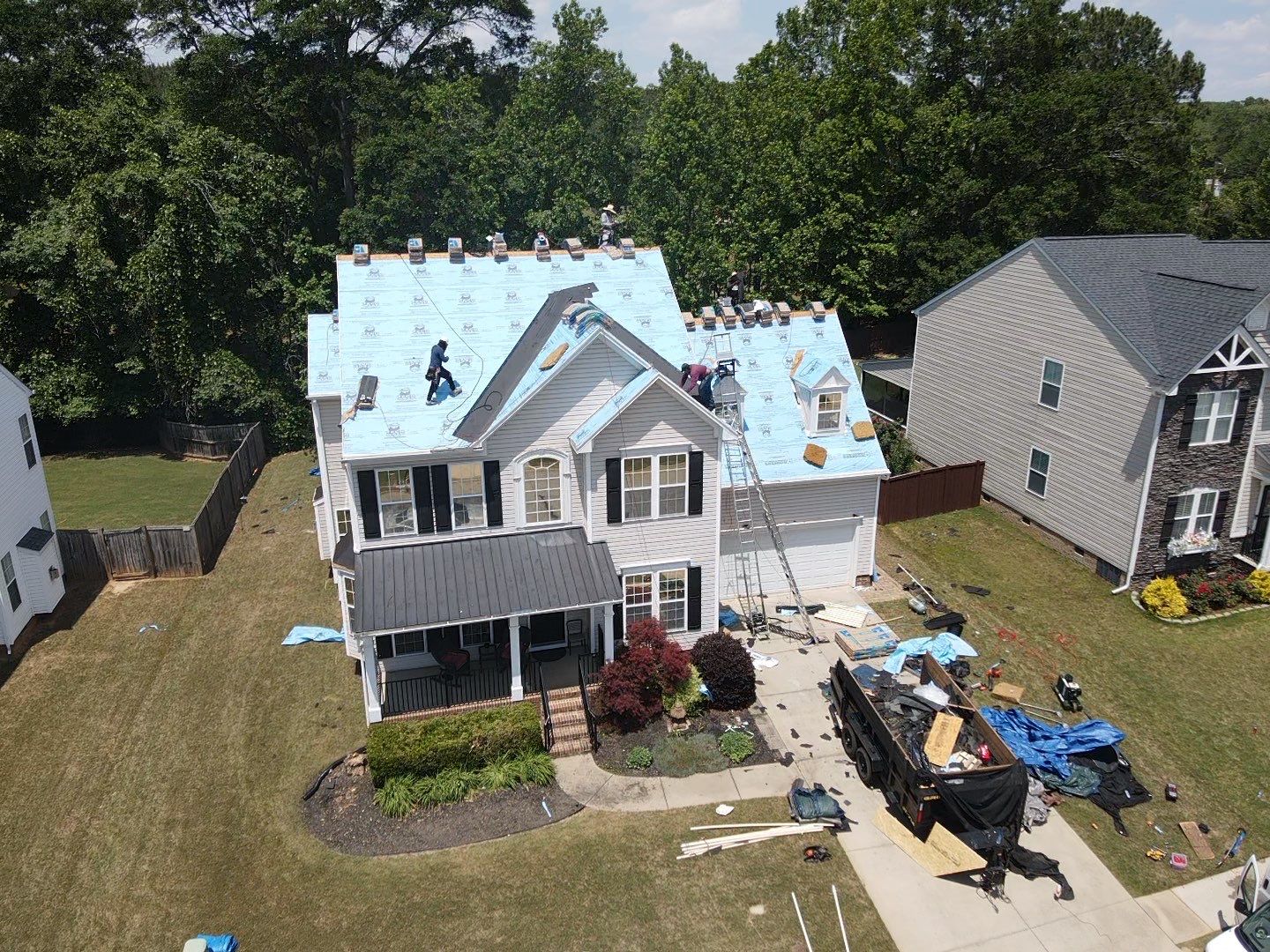 Full Asphalt Shingle Roof Replacement in Simpsonville, South Carolina by Roofers LLC