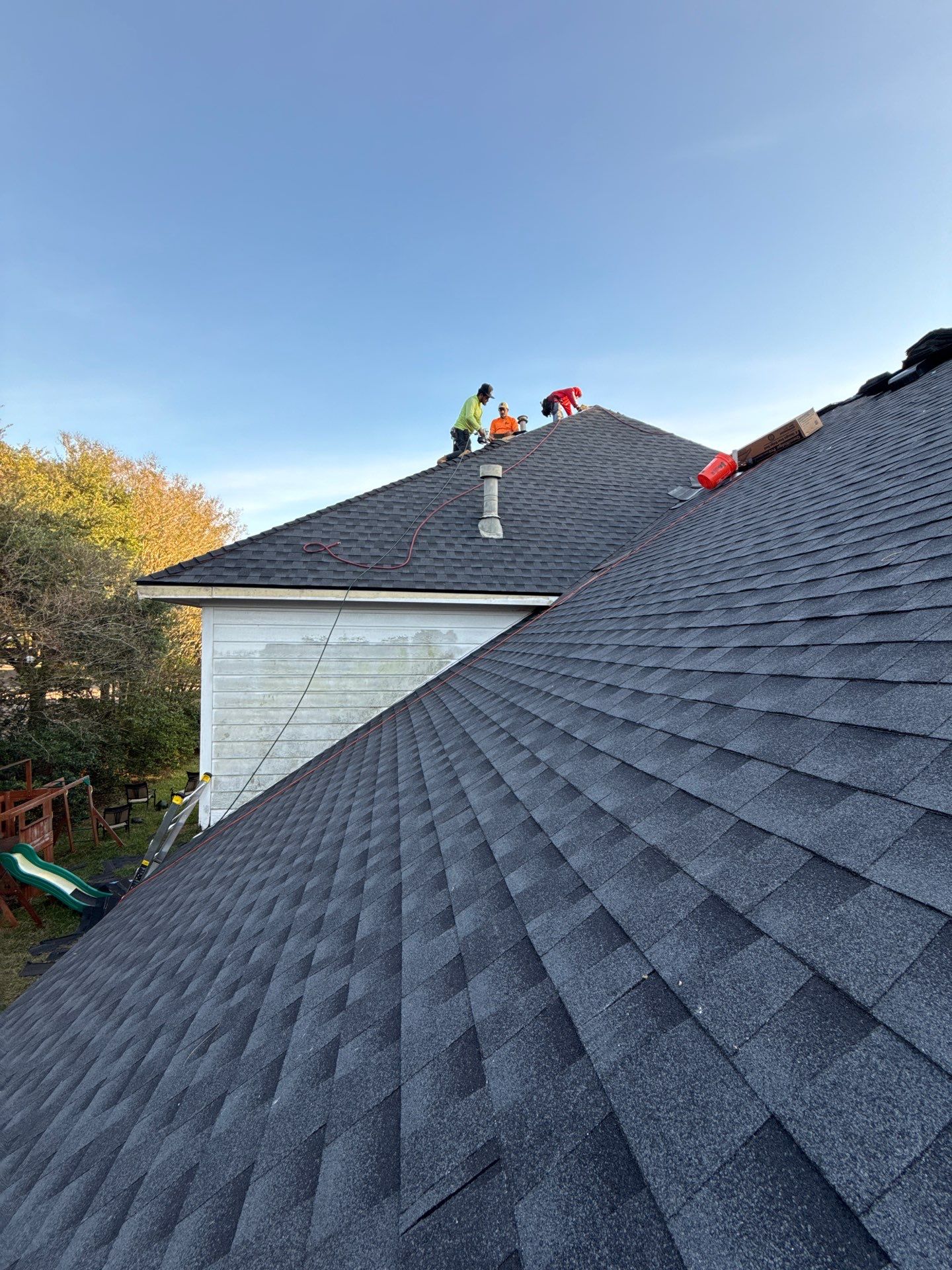 Residential Roof Replacement using GAF HDZ - Charcoal shingles by Elite Roofing LLC