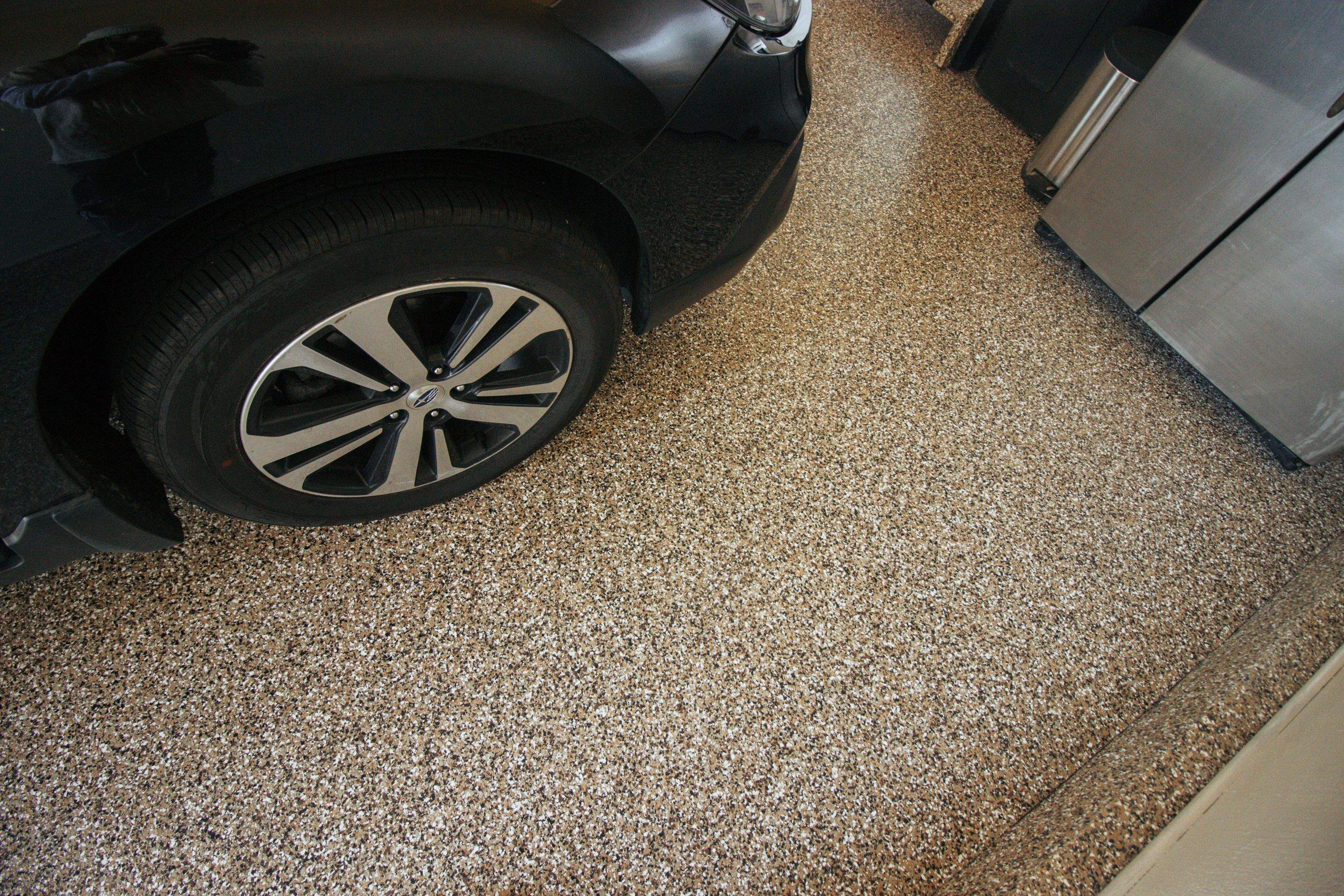 Garage Floor using Desert Sand by Your1DayFloor.com