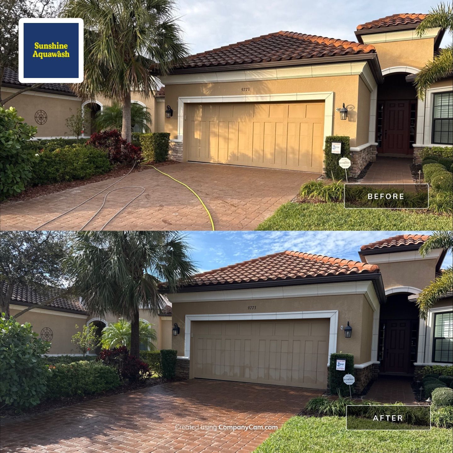 Tile Roof Cleaning (No Walking on Roof) – Artisan Lakes, Palmetto, FL by Sunshine AquaWash