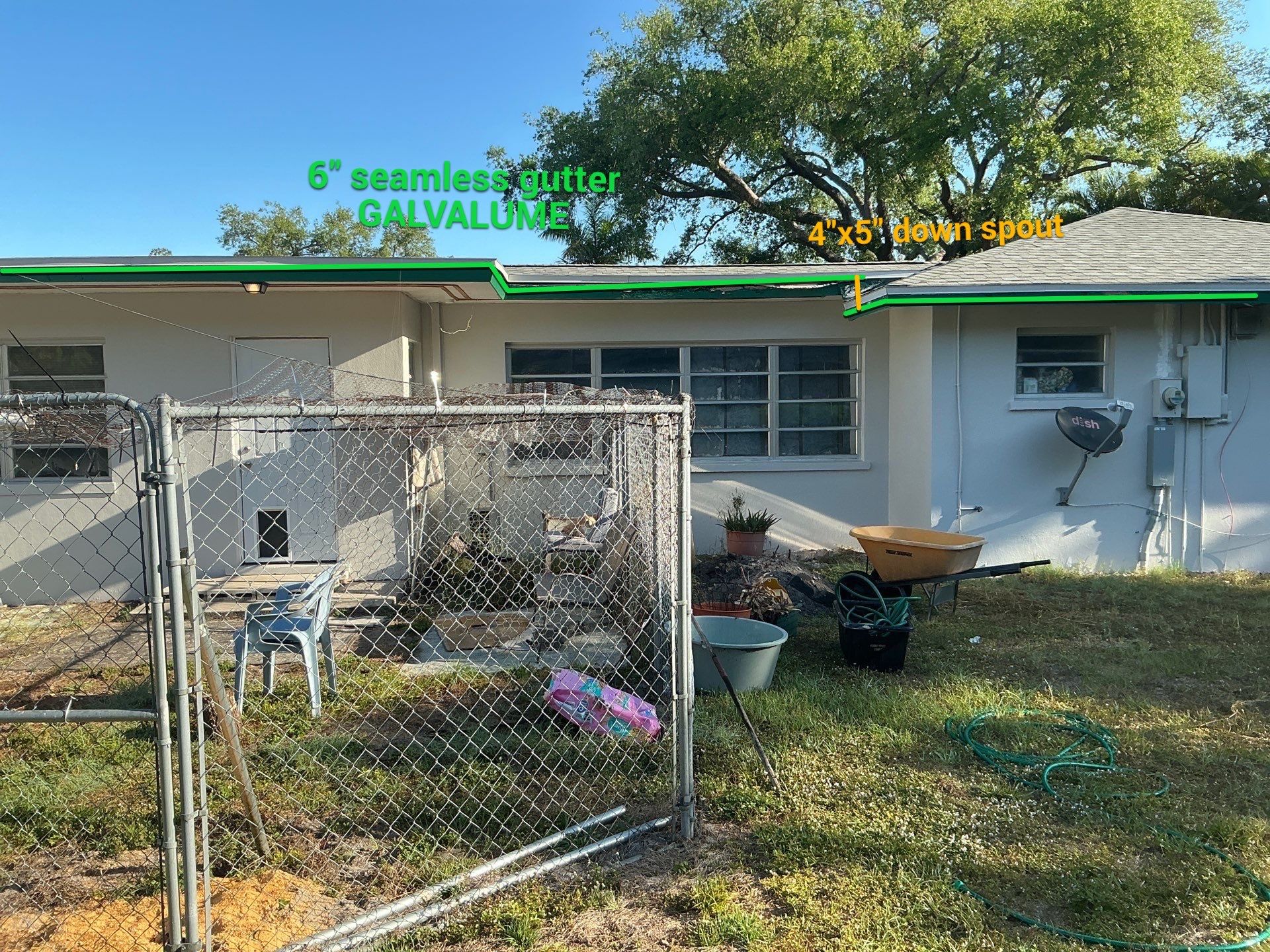 Seamless Galvalume Gutters Installation using Galvanized Gutters in Fort Myers FL by Gutter Professors
