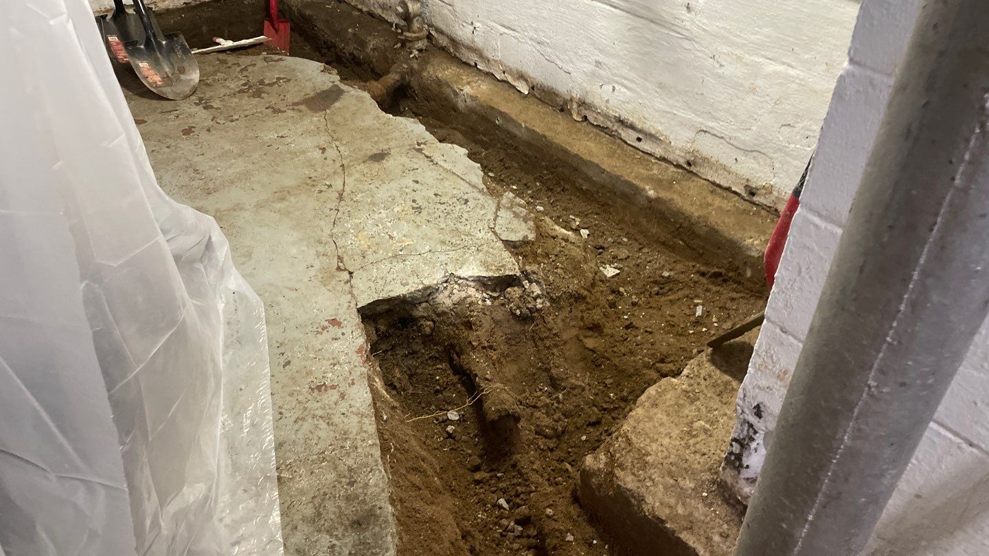 Interior Drain Tile & Yard French Drain in St. Paul, MN by Waterproofing Northeast