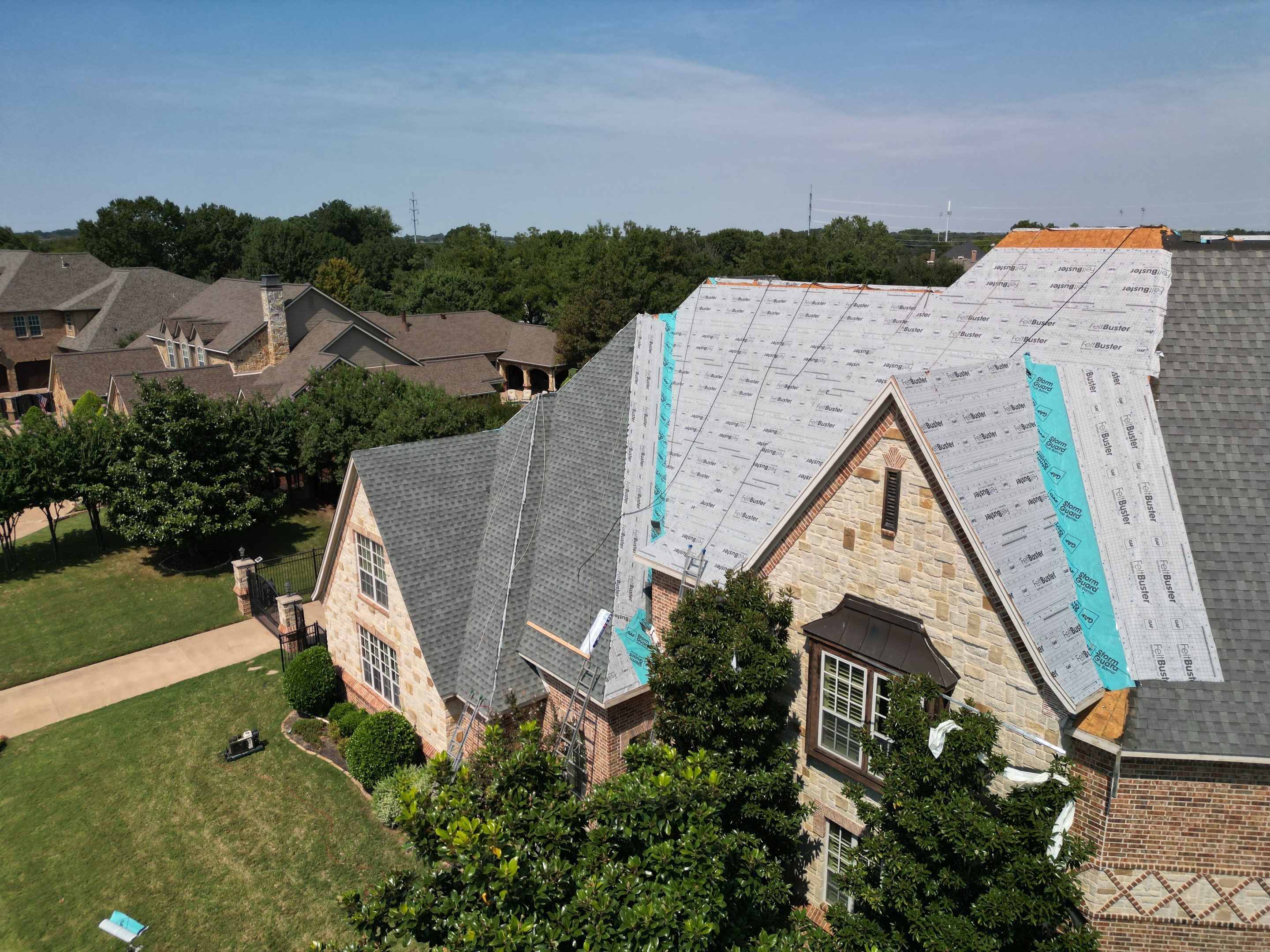 Southlake Texas Estate - Roof, Copper Awning and Gutter Project by First United Roofing & Construction