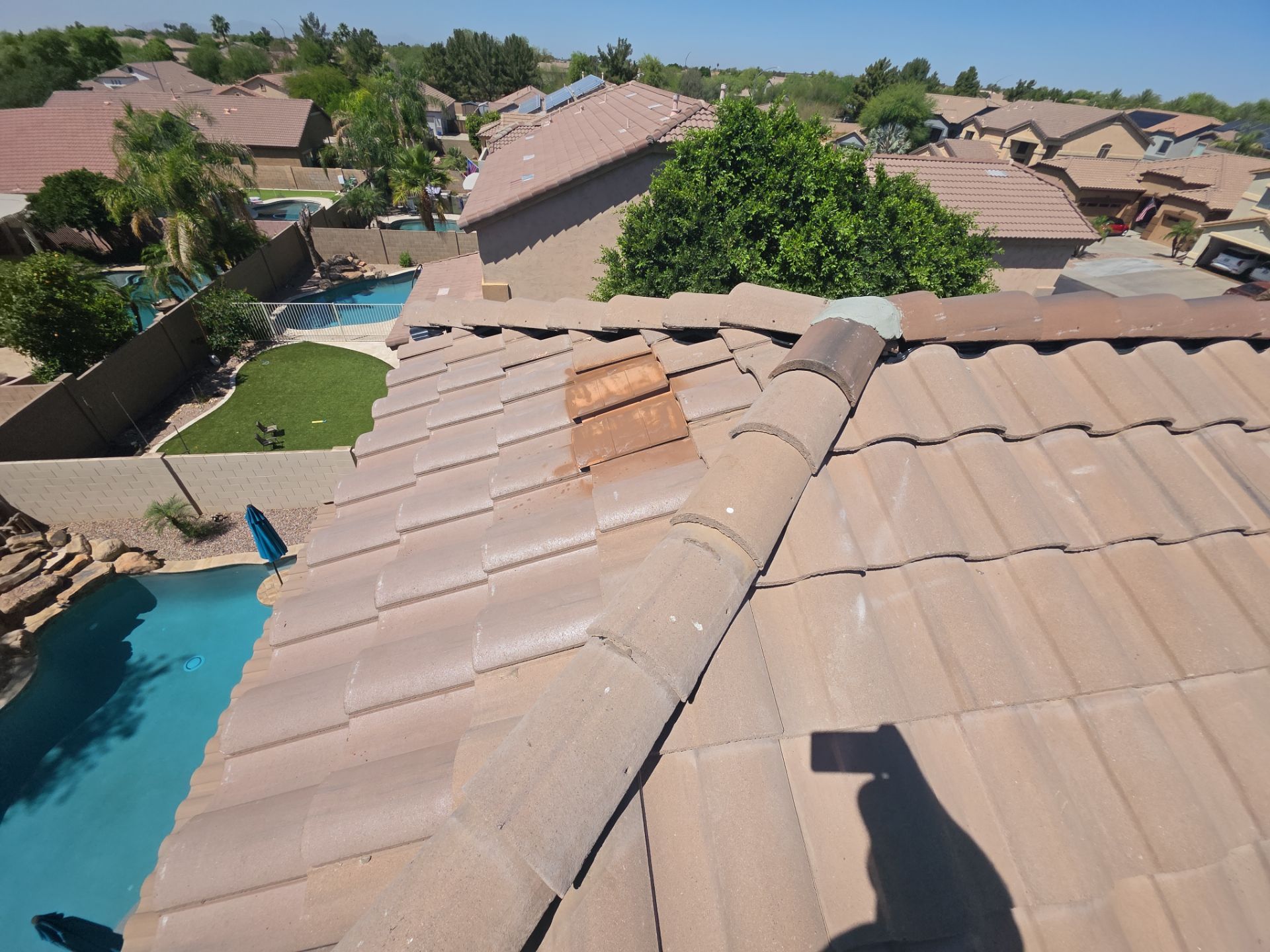 Tile Reset using Concrete Tiles in Mesa, Arizona by Weather-Tite Roofing