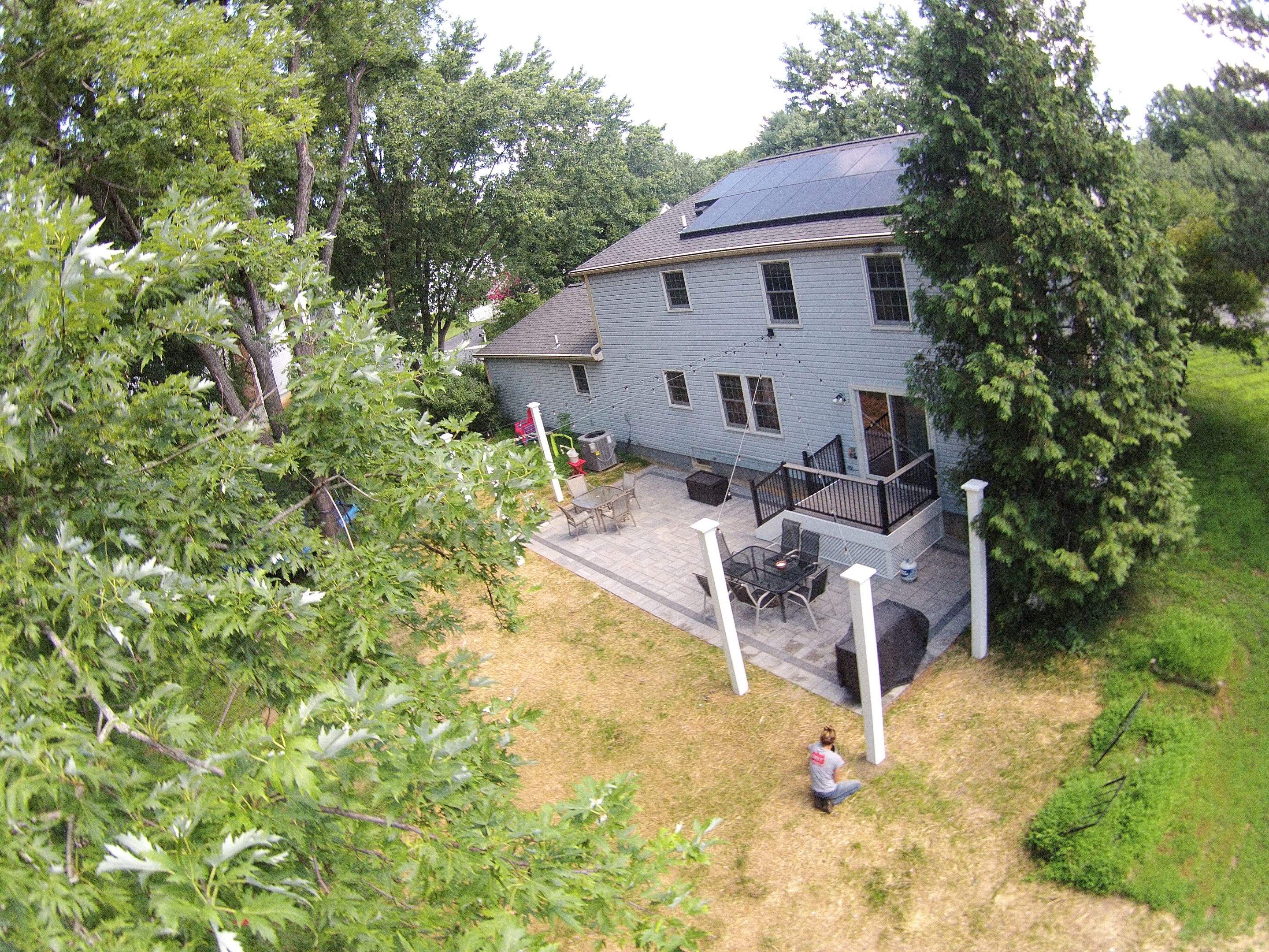 Backyard Transformation using Techo-Bloc Pavers by The Smet Companies, LLC