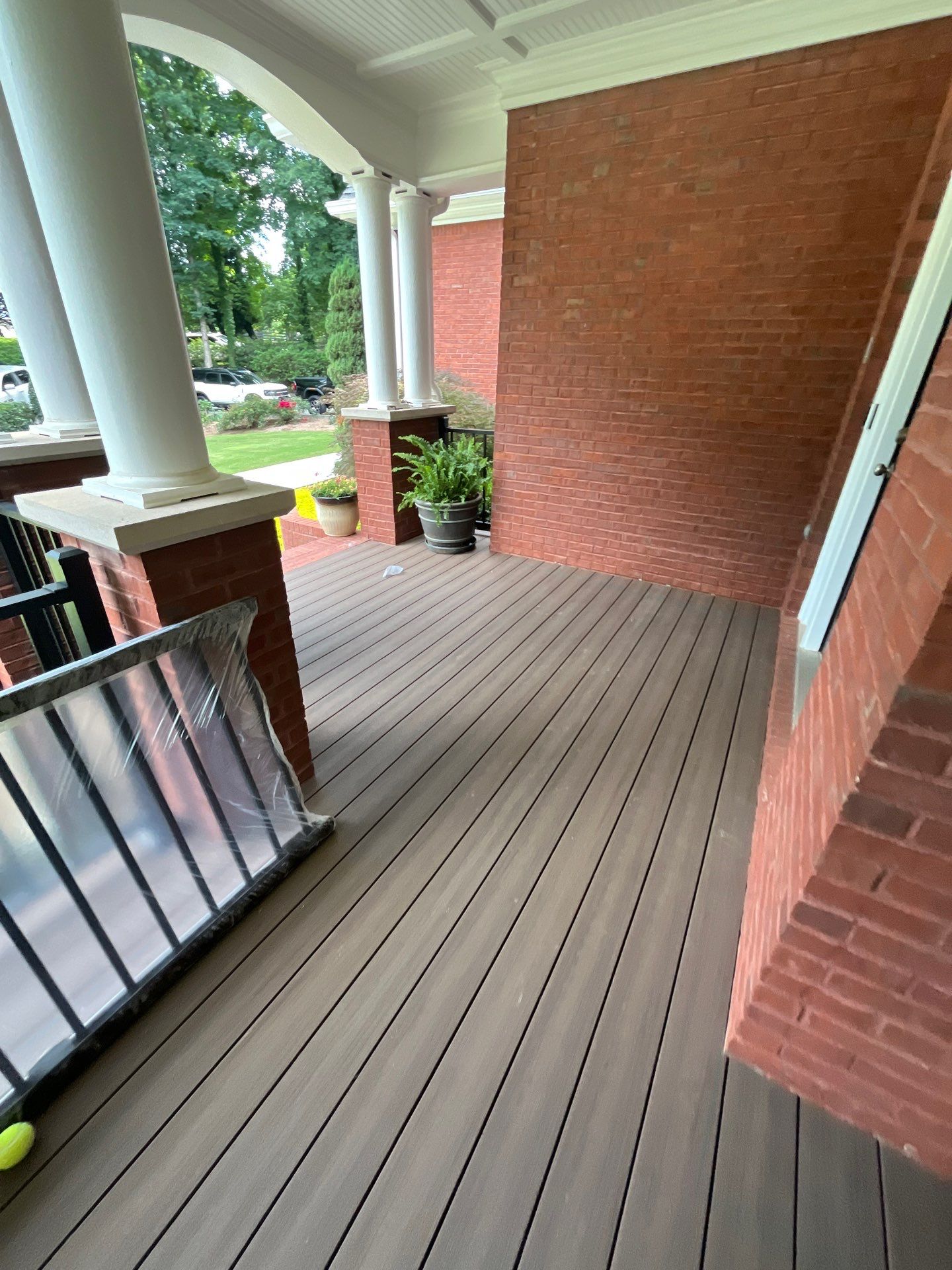Lawrenceville, GA Deck Resurface using Deckorators Voyage Series with Timbertech LED Riser Lights by Nelson Exteriors
