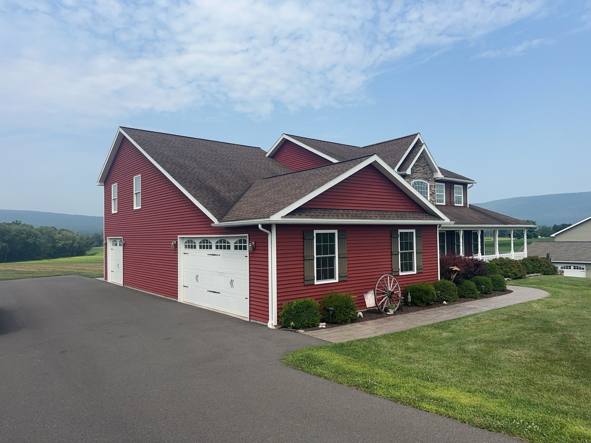 Covered Deck Addition With Custom Gable Roof in Tower City by Esh Builders