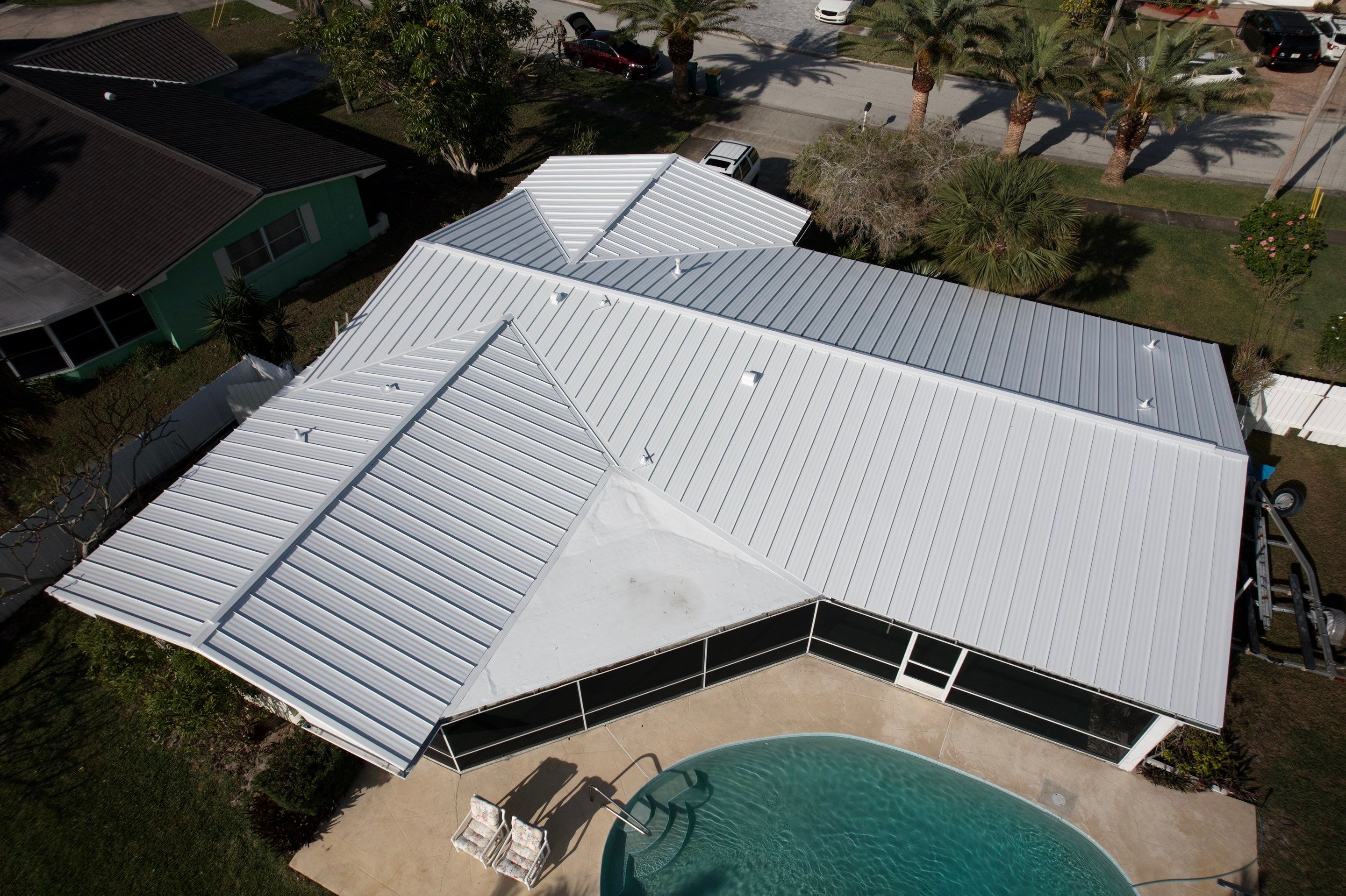 Residential Standing Seam Metal Roof Replacement in Cocoa Beach by Wiedmann Construction & Roofing