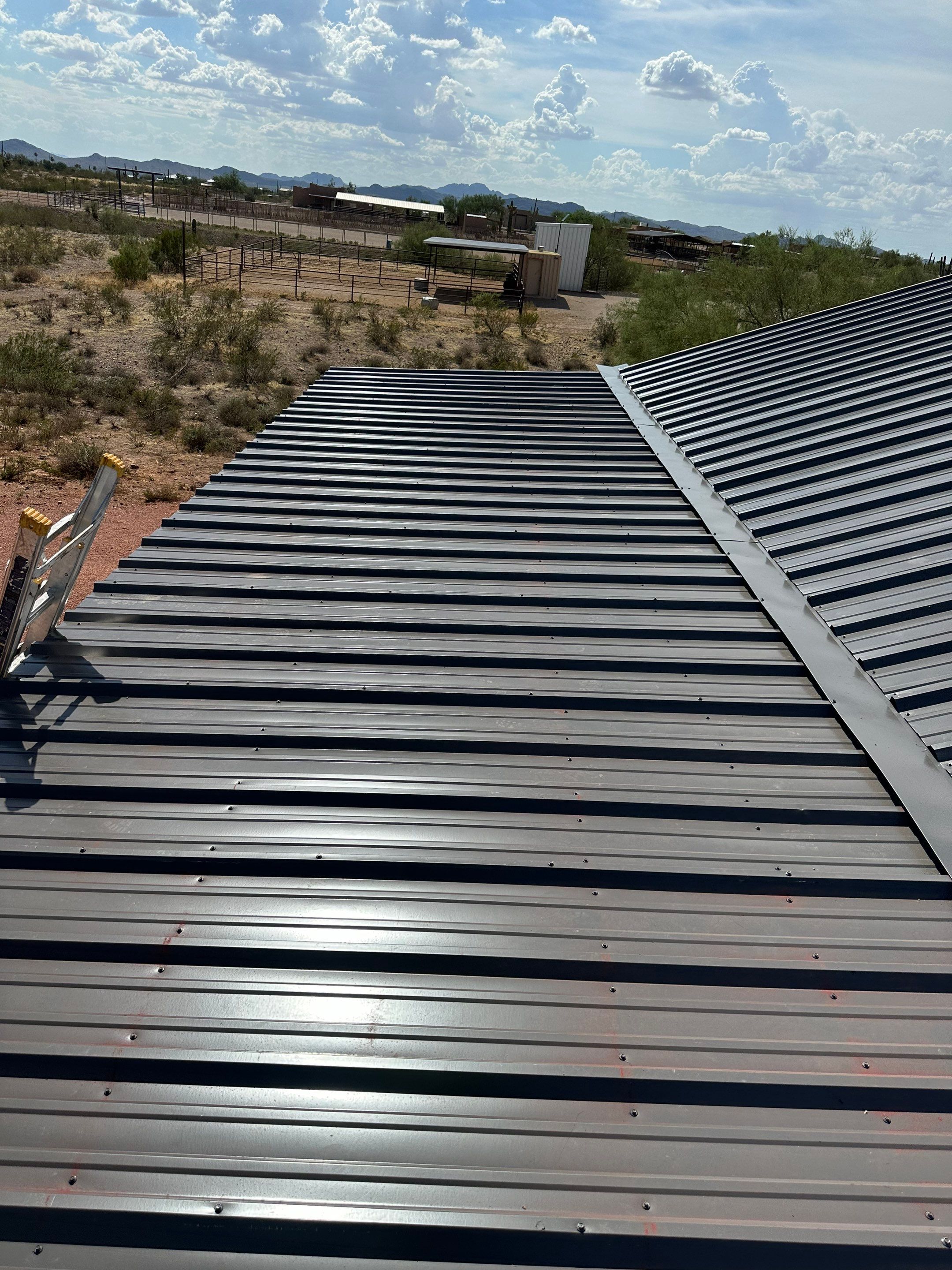 Slate Gray Exposed Fastener by Reimagine Roofing