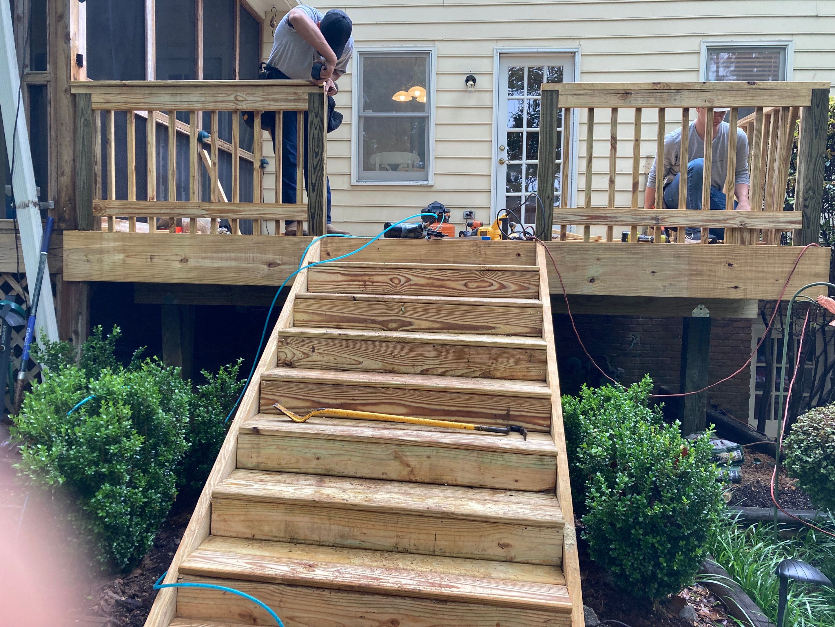 Oak Leaf Circle - Deck Installation  by Pillar and Pine