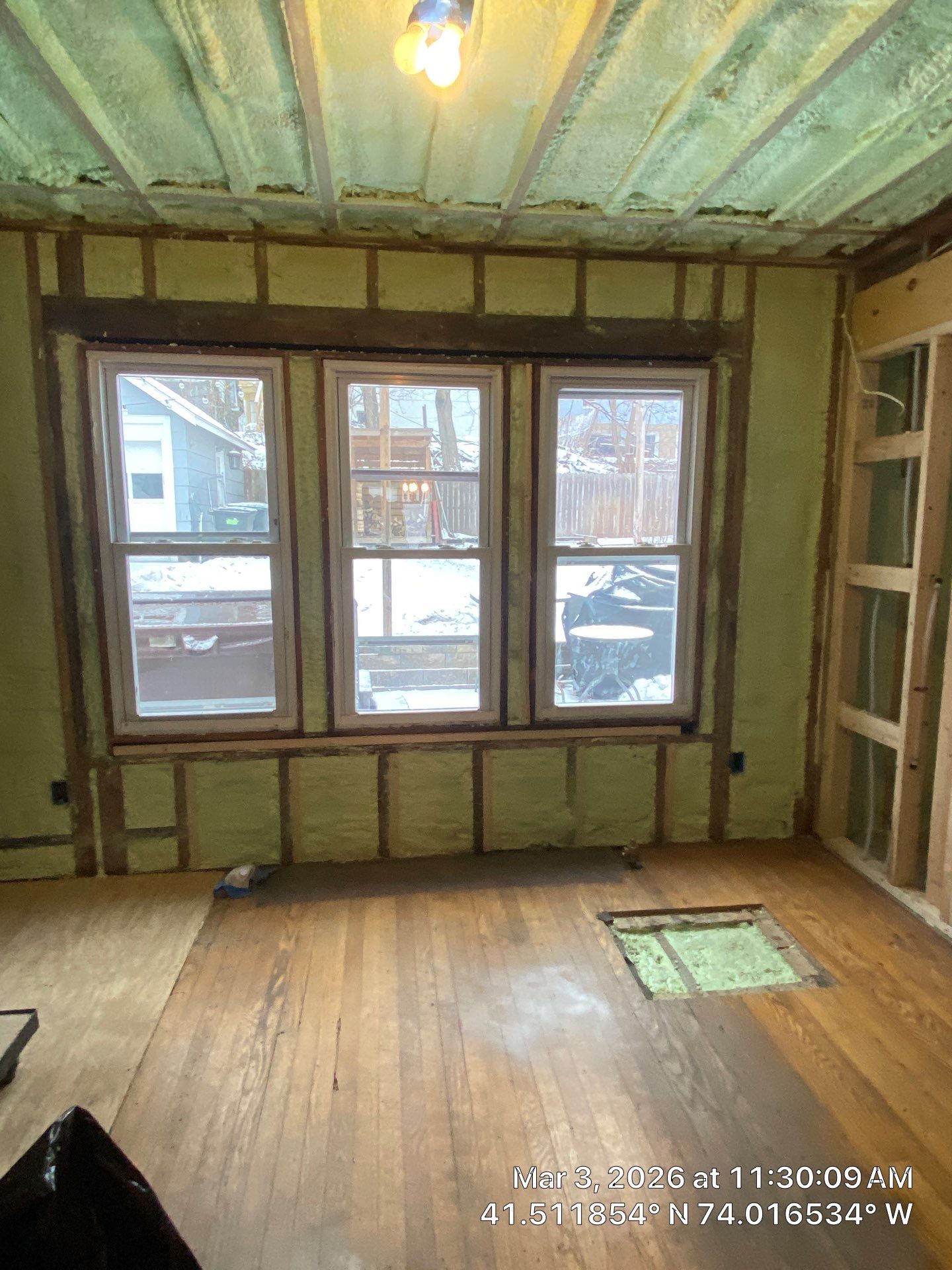 Attic Insulation using open cell spray foam by NYS Foam & Energy