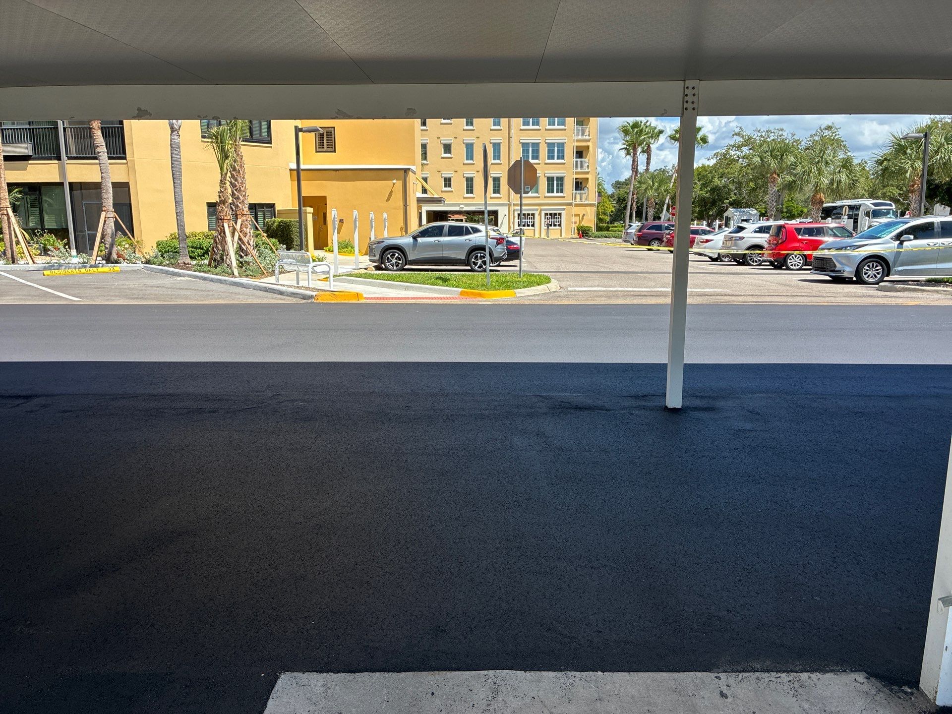 Comprehensive Parking Lot Mill and Overlay with Custom Line Striping in Venice by Everline Coatings & Services - Southwest FL