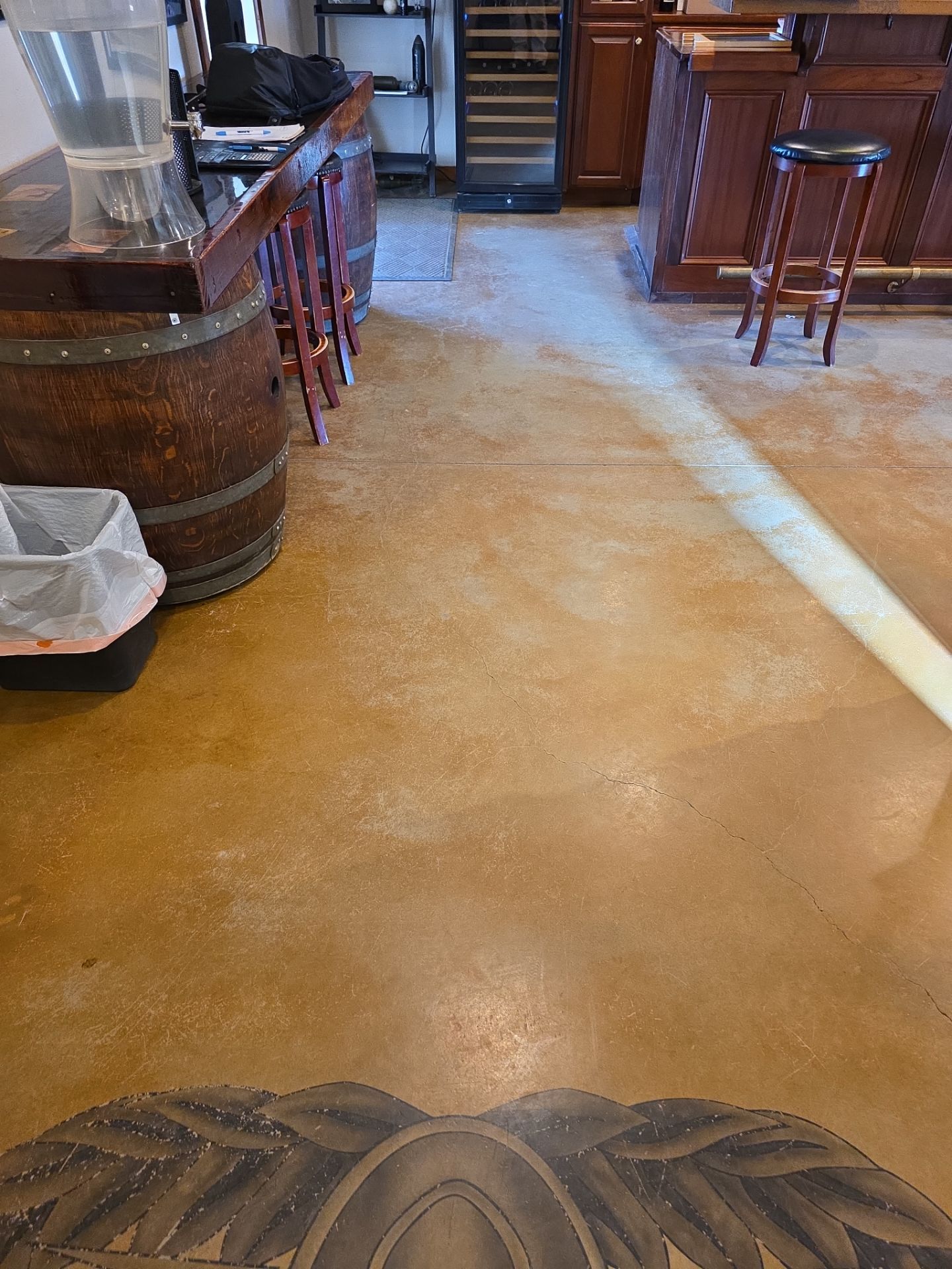 Custom Metallic Epoxy Floor Installation for San Miguel Winery by MGP Coatings