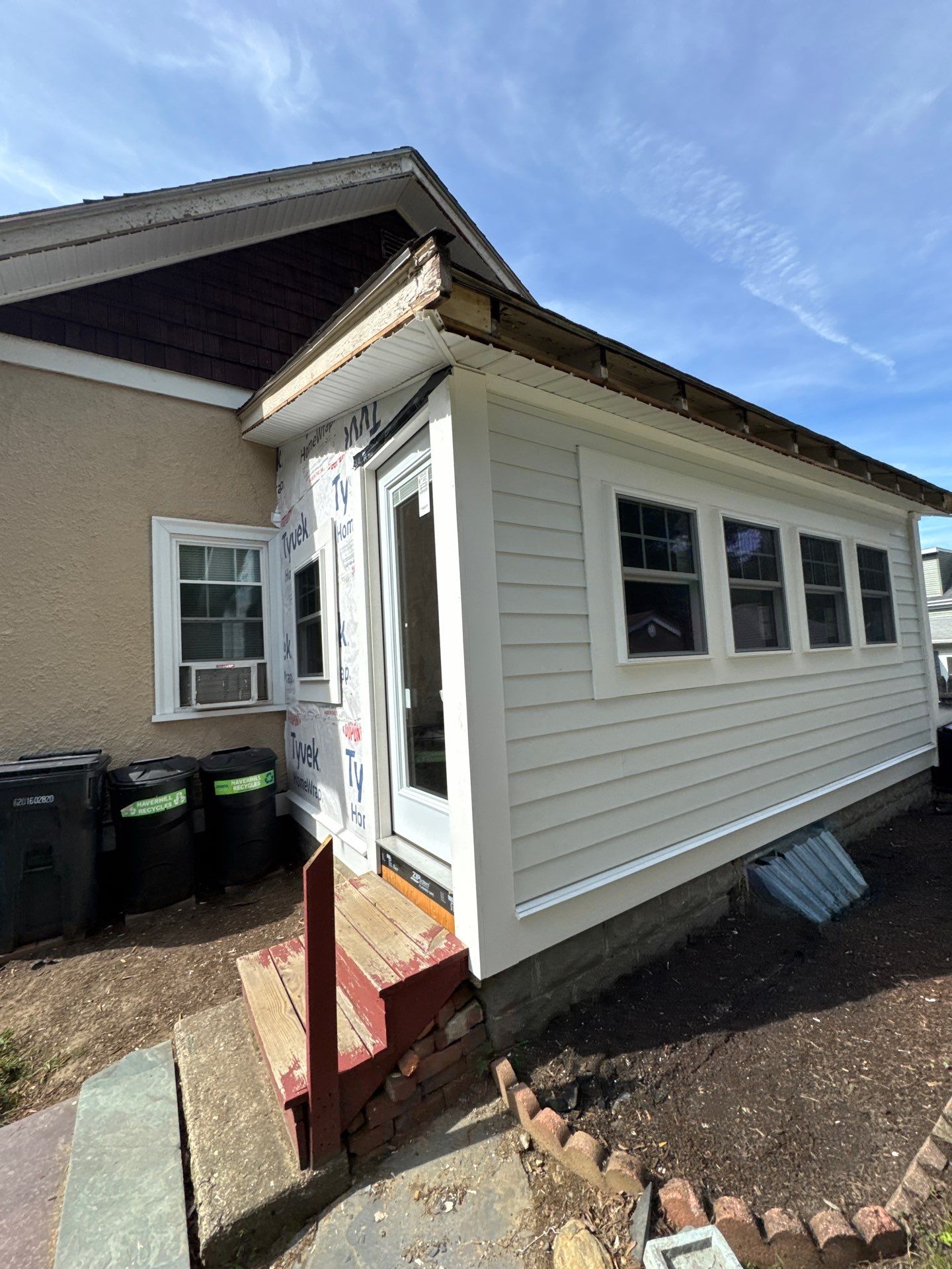 James Hardie Siding & ProVia Windows with Masonite Door – Haverhill, MA by Mighty Dog Roofing of Greater Middlesex County