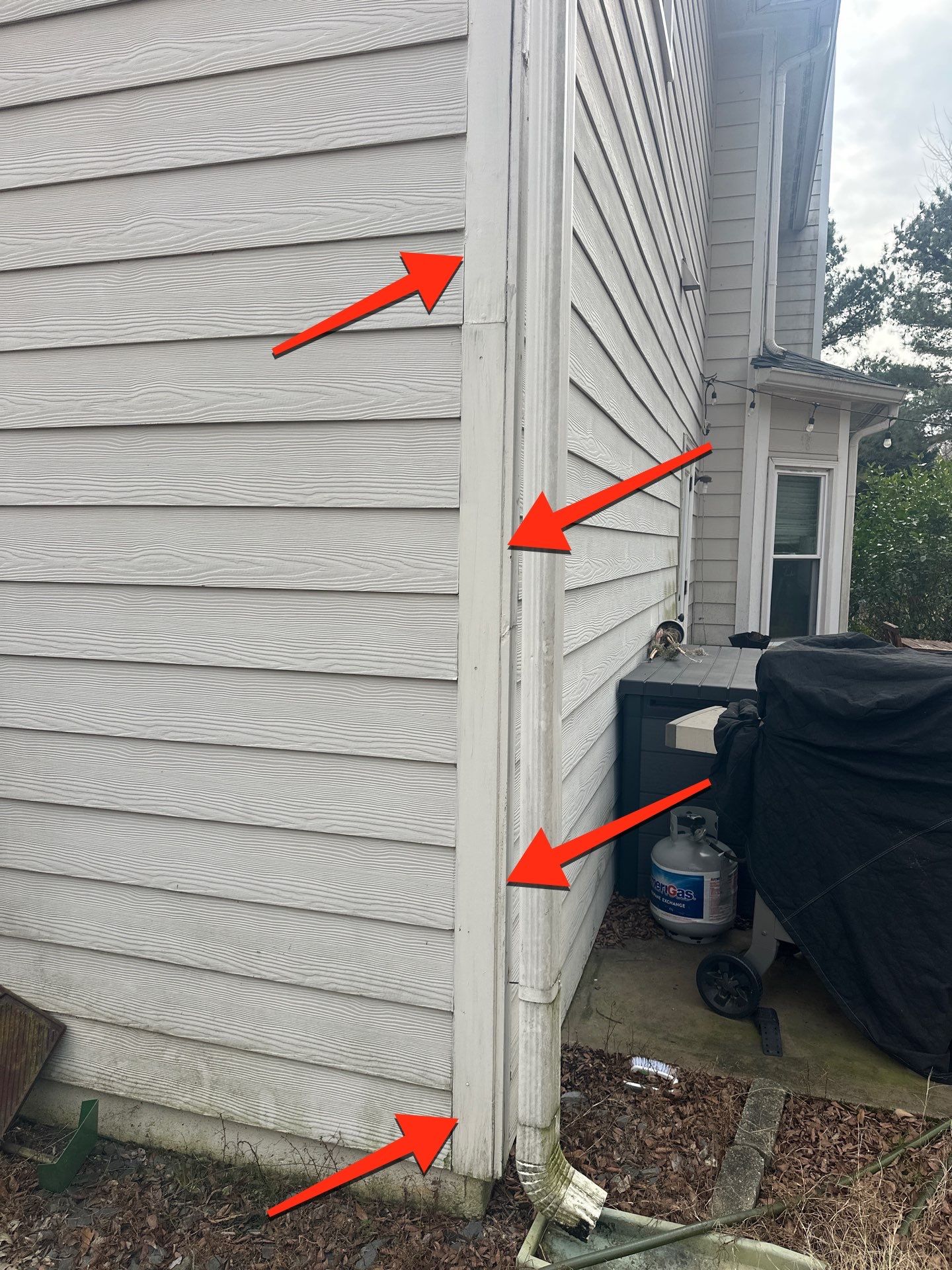 Marietta, GA Chimney Siding, Fascia, and Soffit Replacement using James Hardie Lap Siding, Hardie Trim, and Hardie Panel by Nelson Exteriors