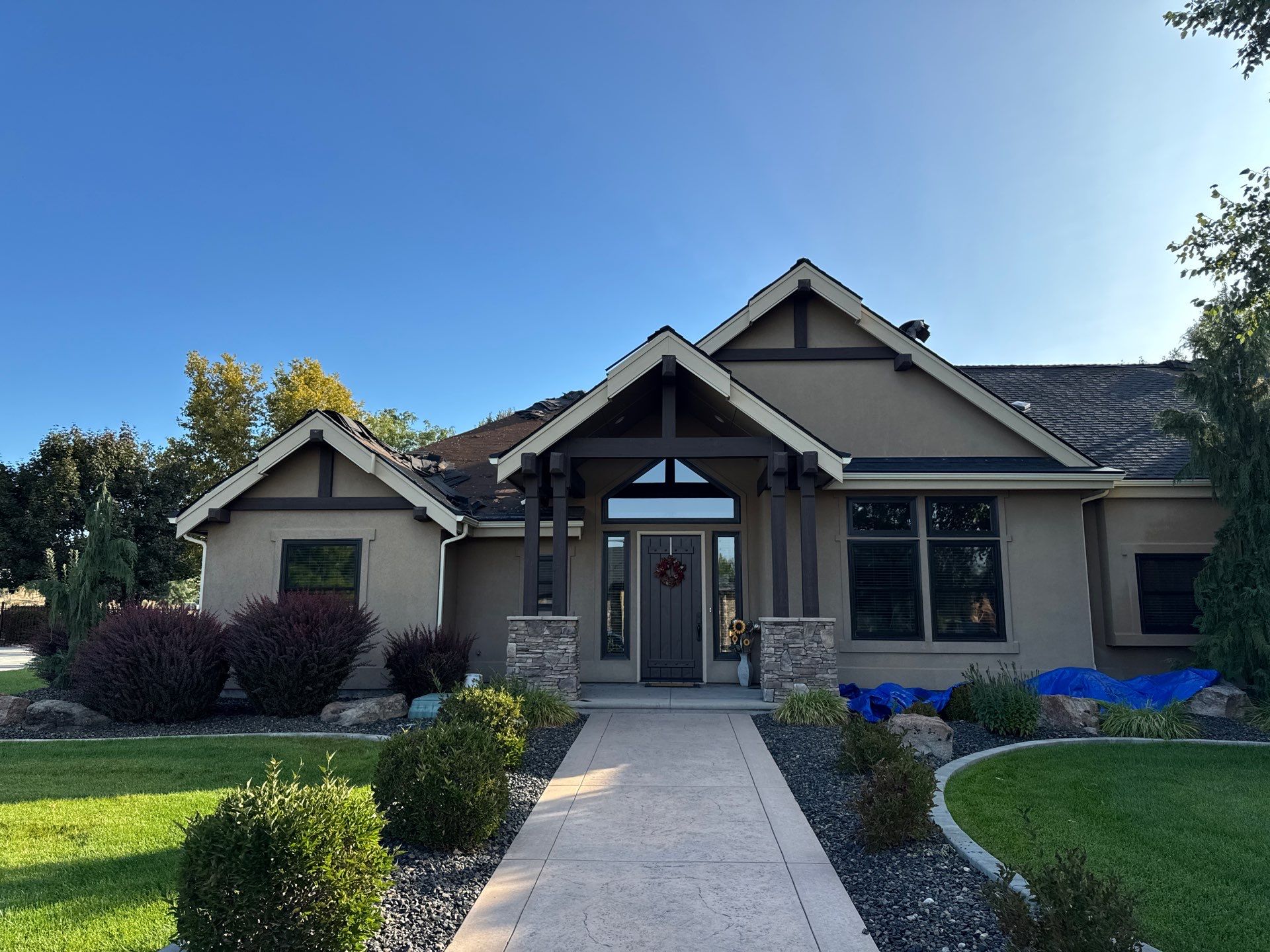 Middleton Residential Roof Replacement with Dark Grey Architectural Shingles by Olive Roofing