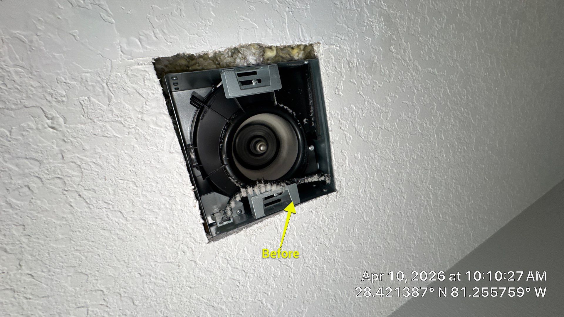Air Duct Bath Fan Exhaust Cleaning in Orlando by Hygienic Air, Inc