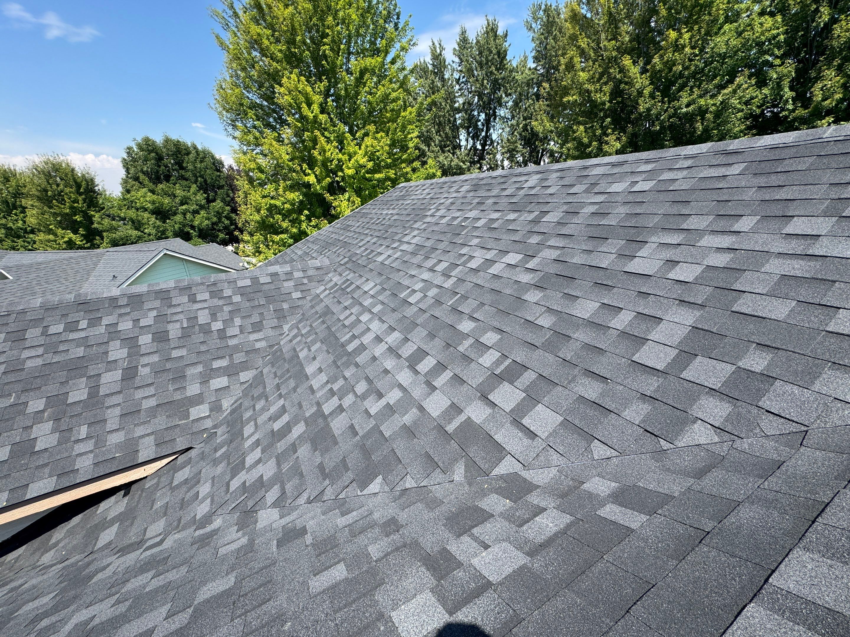 Complete Residential Roof Replacement Featuring Gray Architectural Shingles in Meridian by Olive Roofing