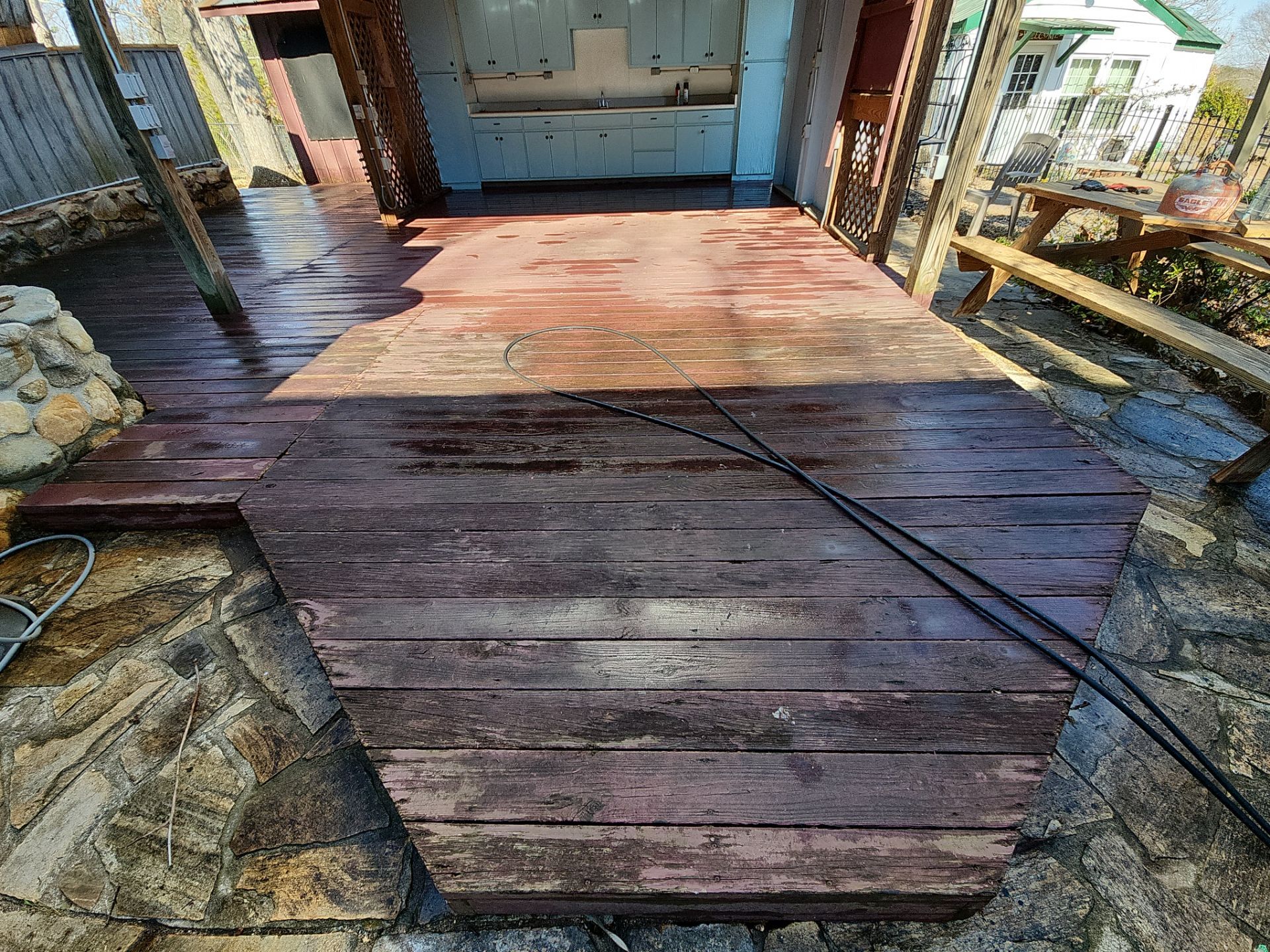 Coated Deck using Wood Sealant + Stain by DuraSeal