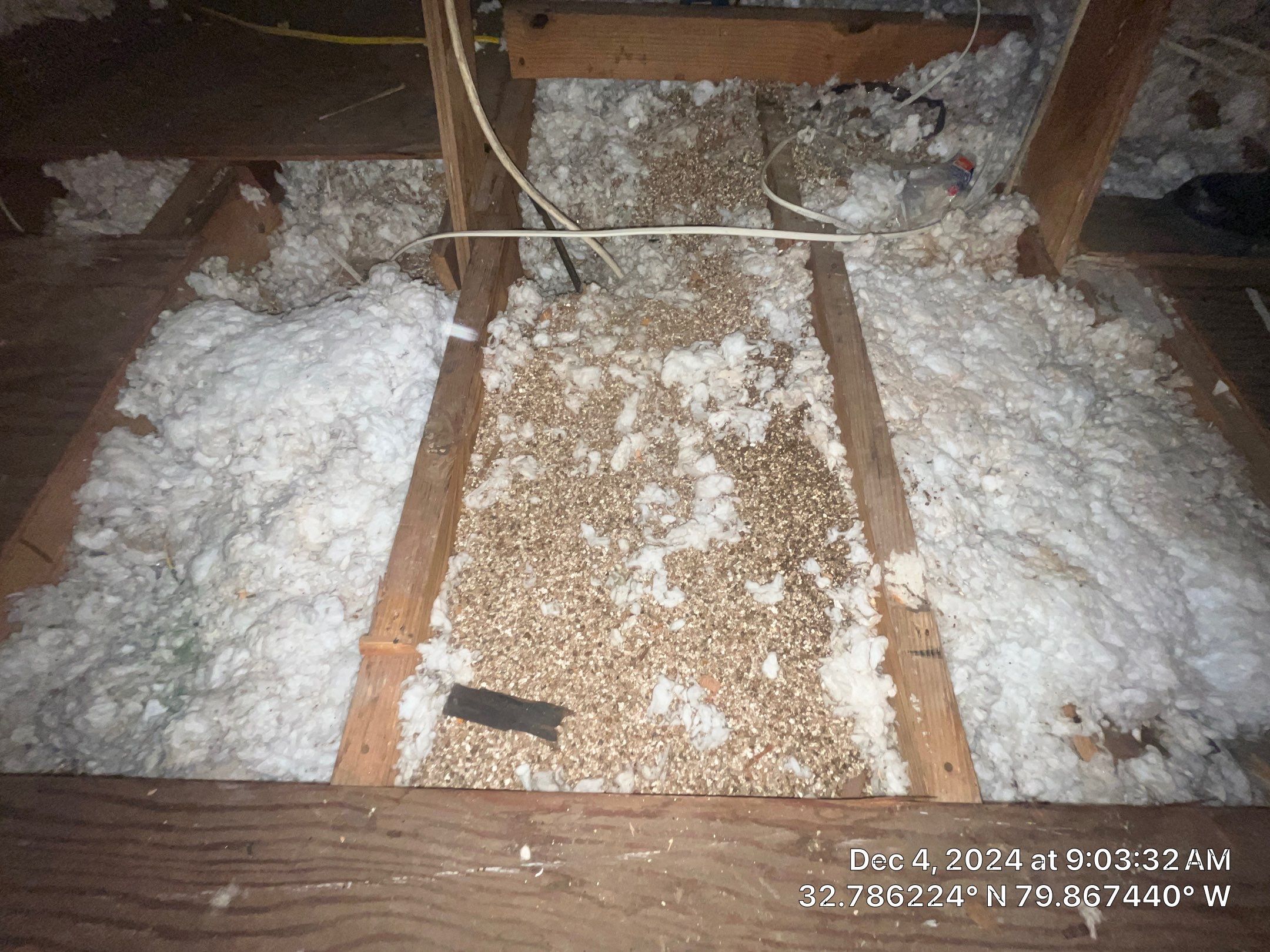 Abatement level clean of non-ACM vermiculite insulation by EAS Environmental, LLC.