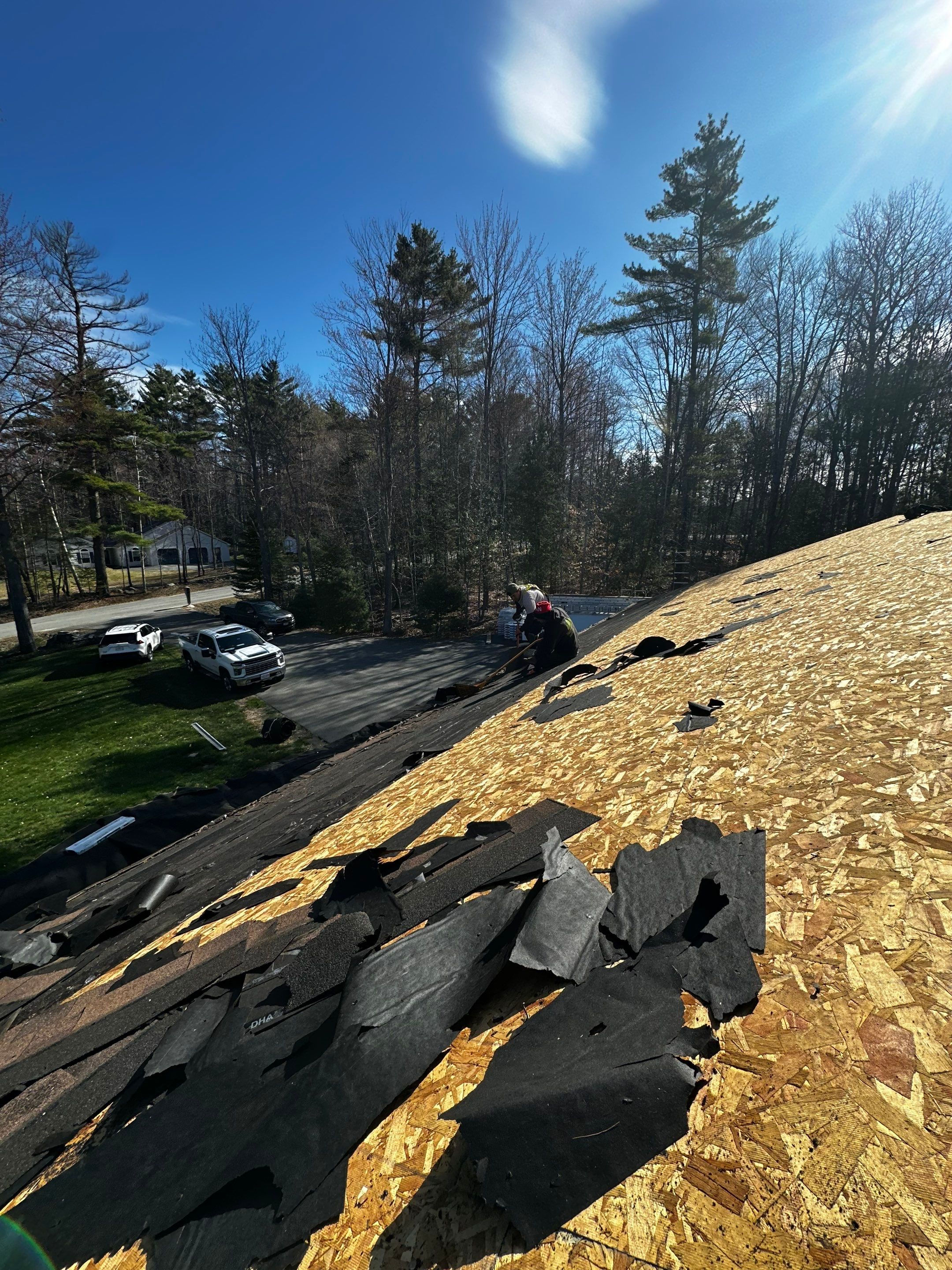 Asphalt Roof Replacement with IKO Cambridge Shingles in Fairfield, ME by Tall pine roofing