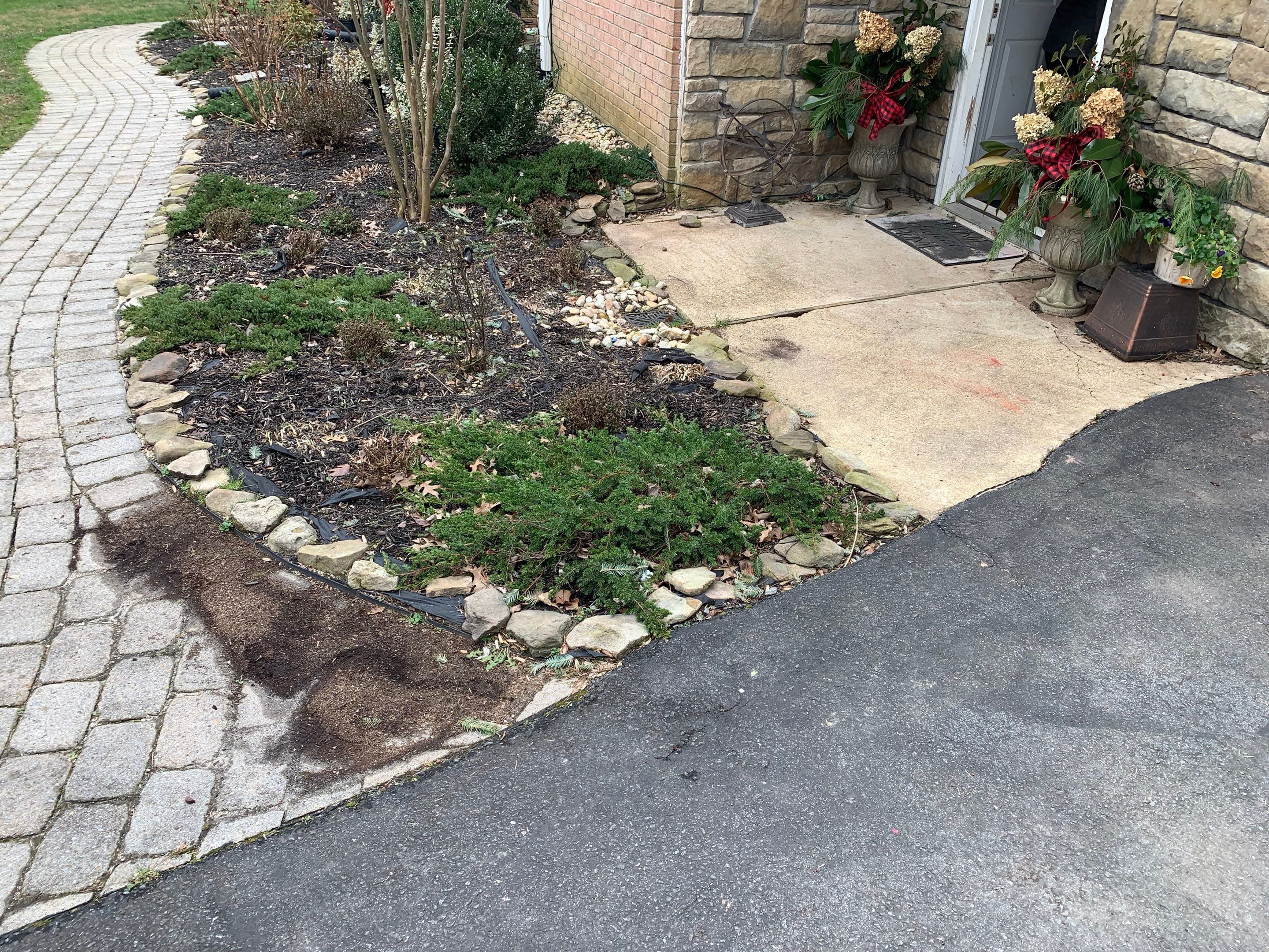 Front Walkway Remodel using Techo-Bloc Pavers by The Smet Companies, LLC