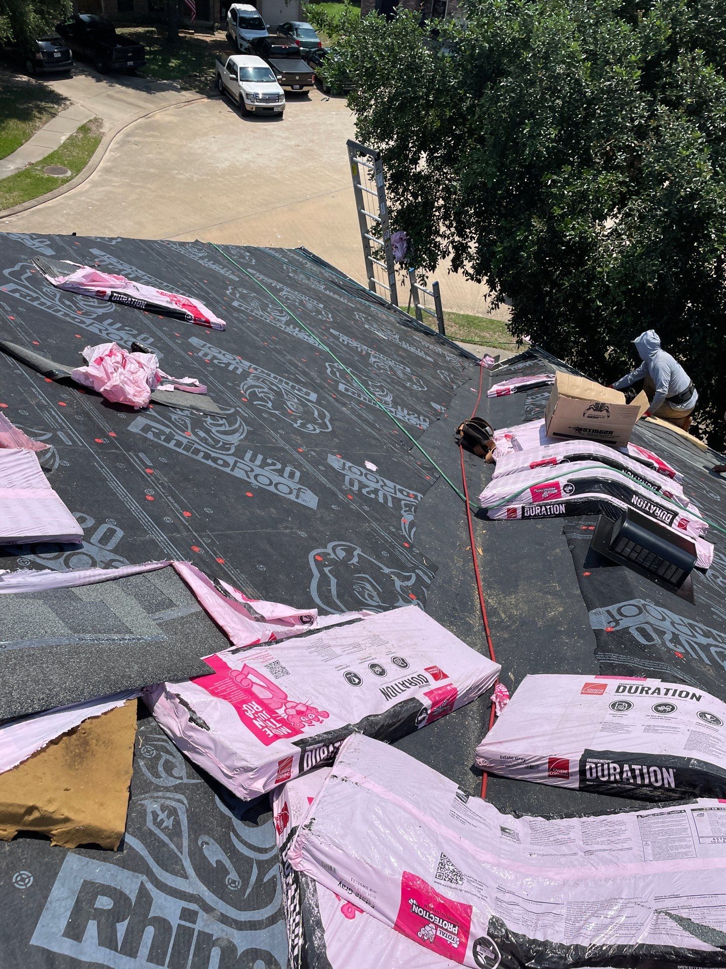 Residential Roofing Installation using Owen's Corning Duration (Lifetime) Shingles by Roof Repair Company