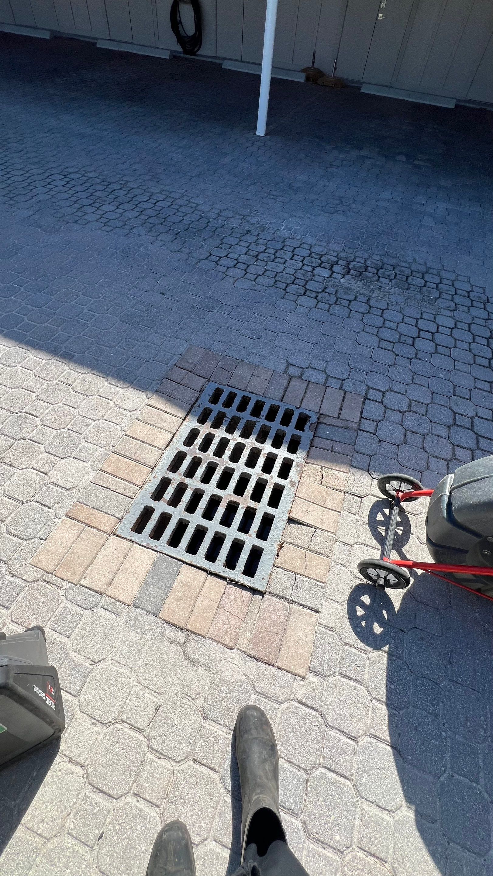 Catch Basin Cleaning After Hurricane Milton Naples Condo by APS Power & Water