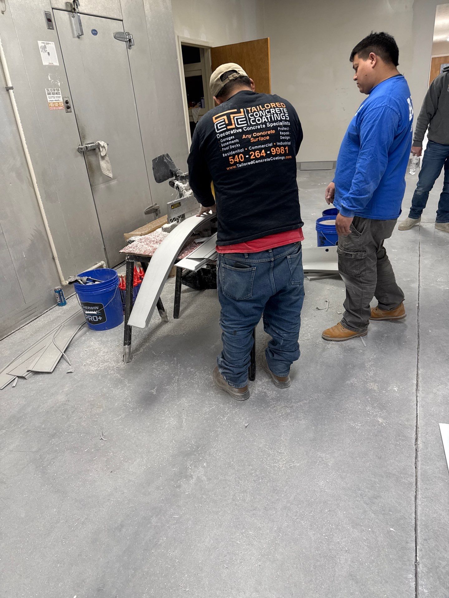 Commercial Kitchen Floor Remodel at Elks, Winchester, VA by Tailored Concrete Coatings