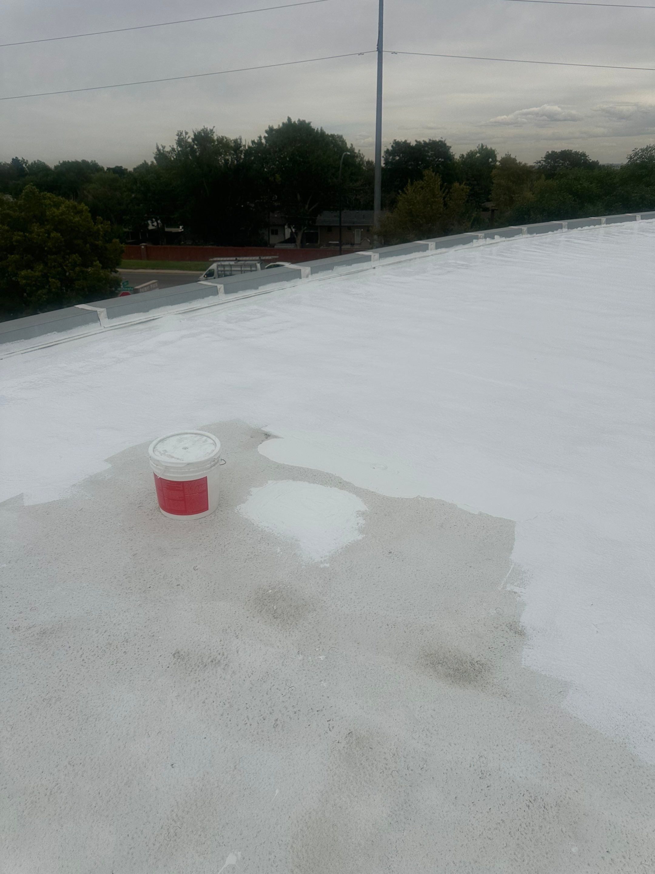 SPF coated with 100% Silicone Coating by Rhino Roofing LLC
