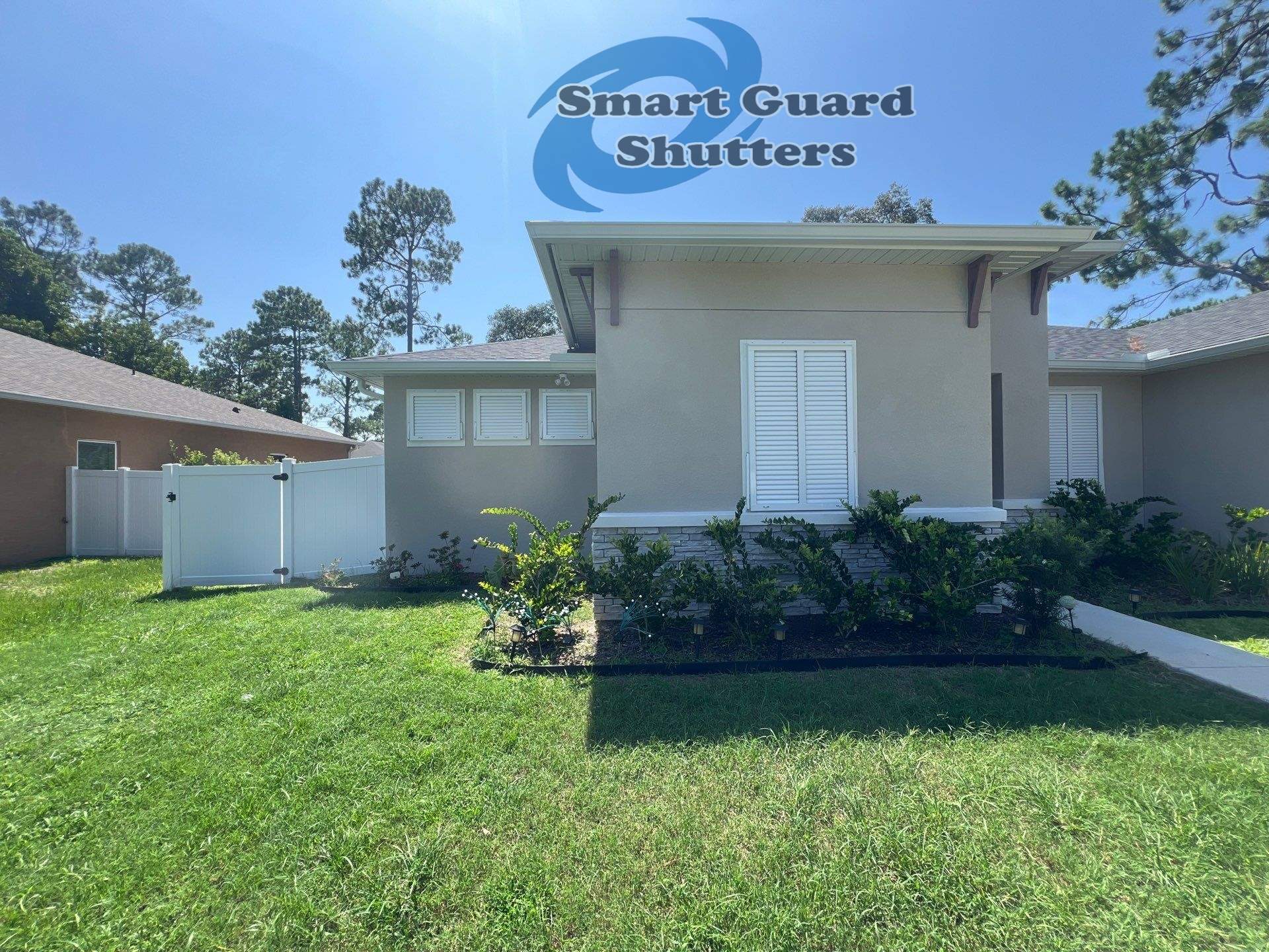 Hurricane Protection in White by Smart Guard Shutters