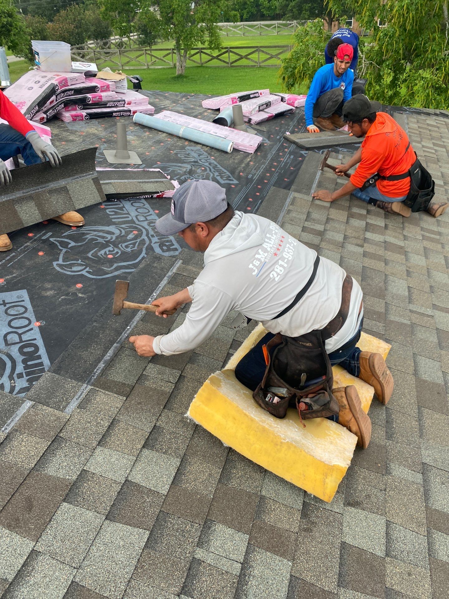 Residential Roofing Installation using Owen's Corning Duration (Lifetime) Shingles by Roof Repair Company