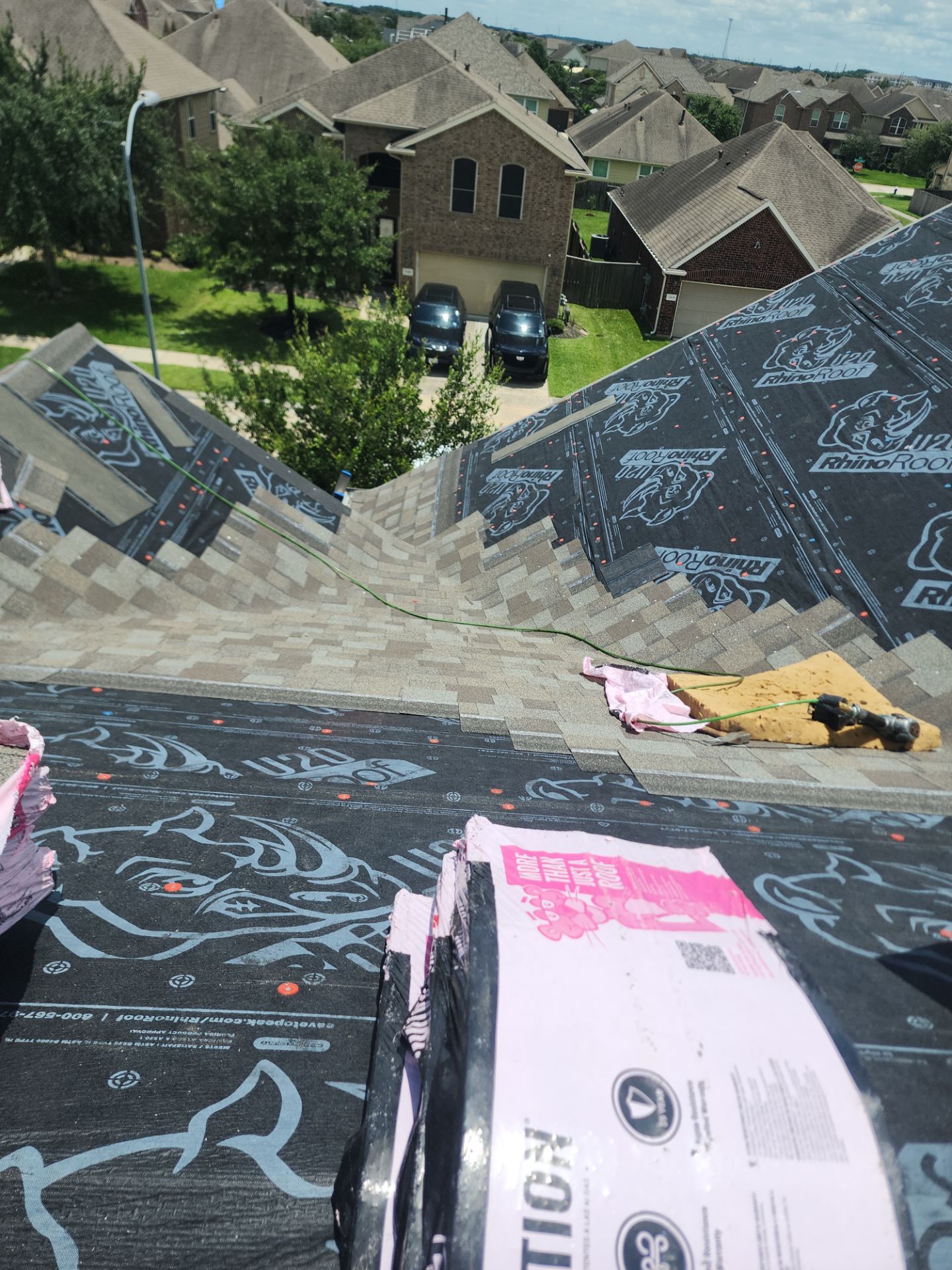 Residential Roofing Installation using Owen's Corning Duration (Lifetime) Shingles by Roof Repair Company