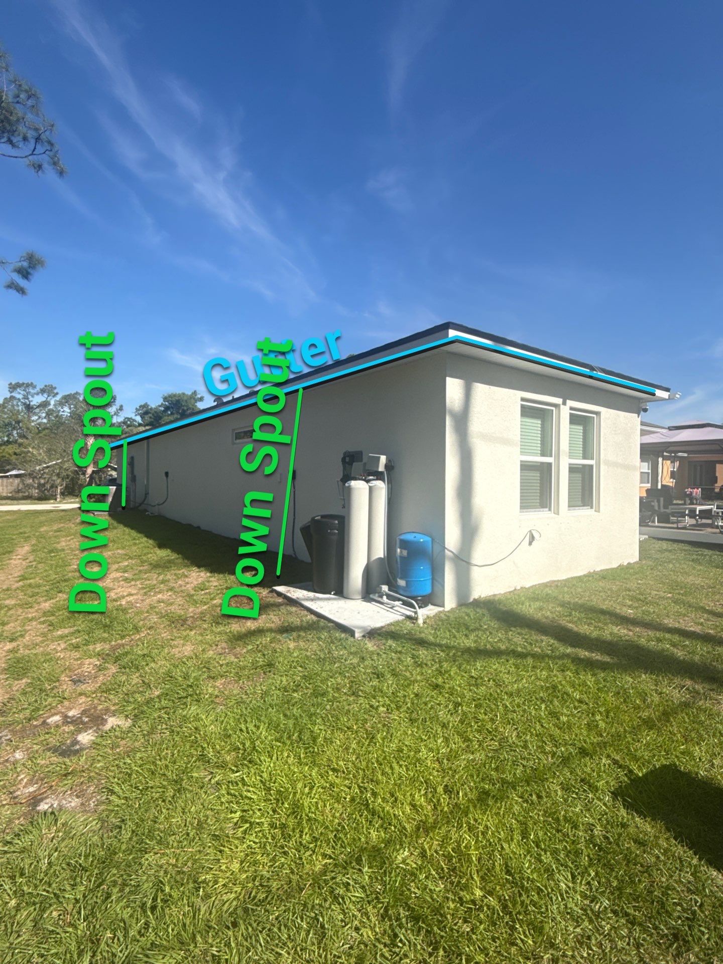 6-inch K-style White Seamless Gutters with Downspouts in North Port, FL  by Gutter Professors
