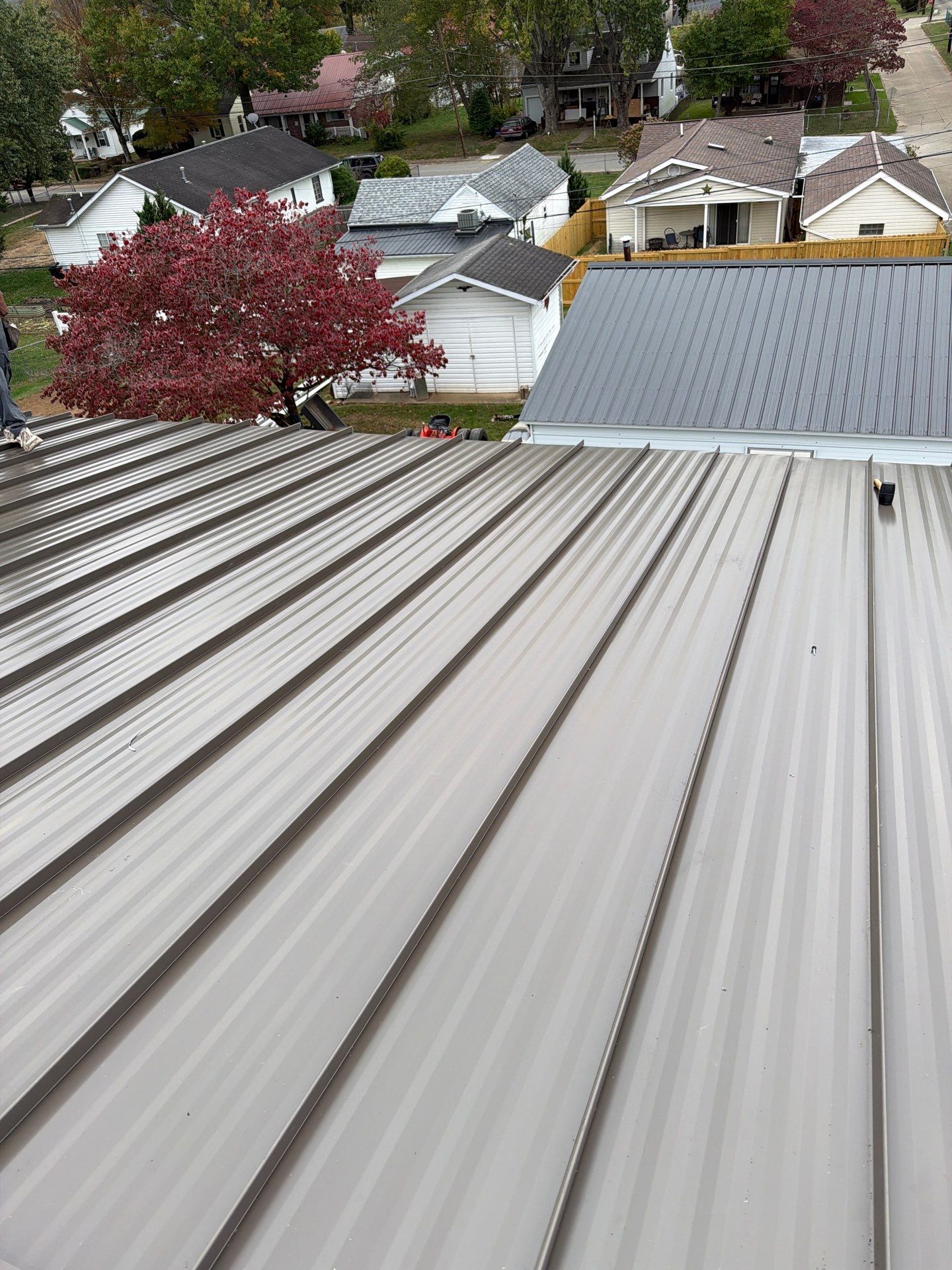 Residential Roofing Installation using Standing Seam Metal - 4766 by Rainstoppers Roofing