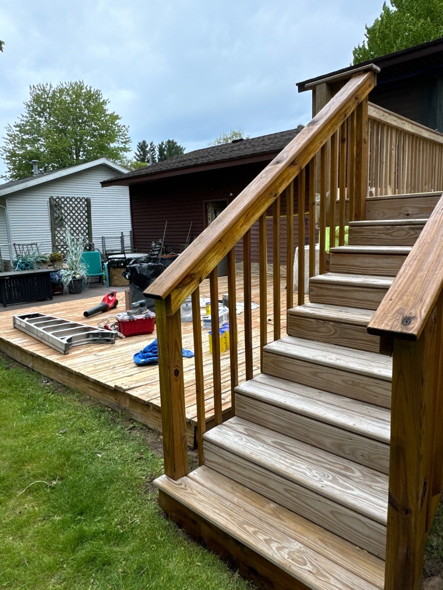 Deck Staining Project Completed in Muskegon, Michigan 49444 by Gordon Painting