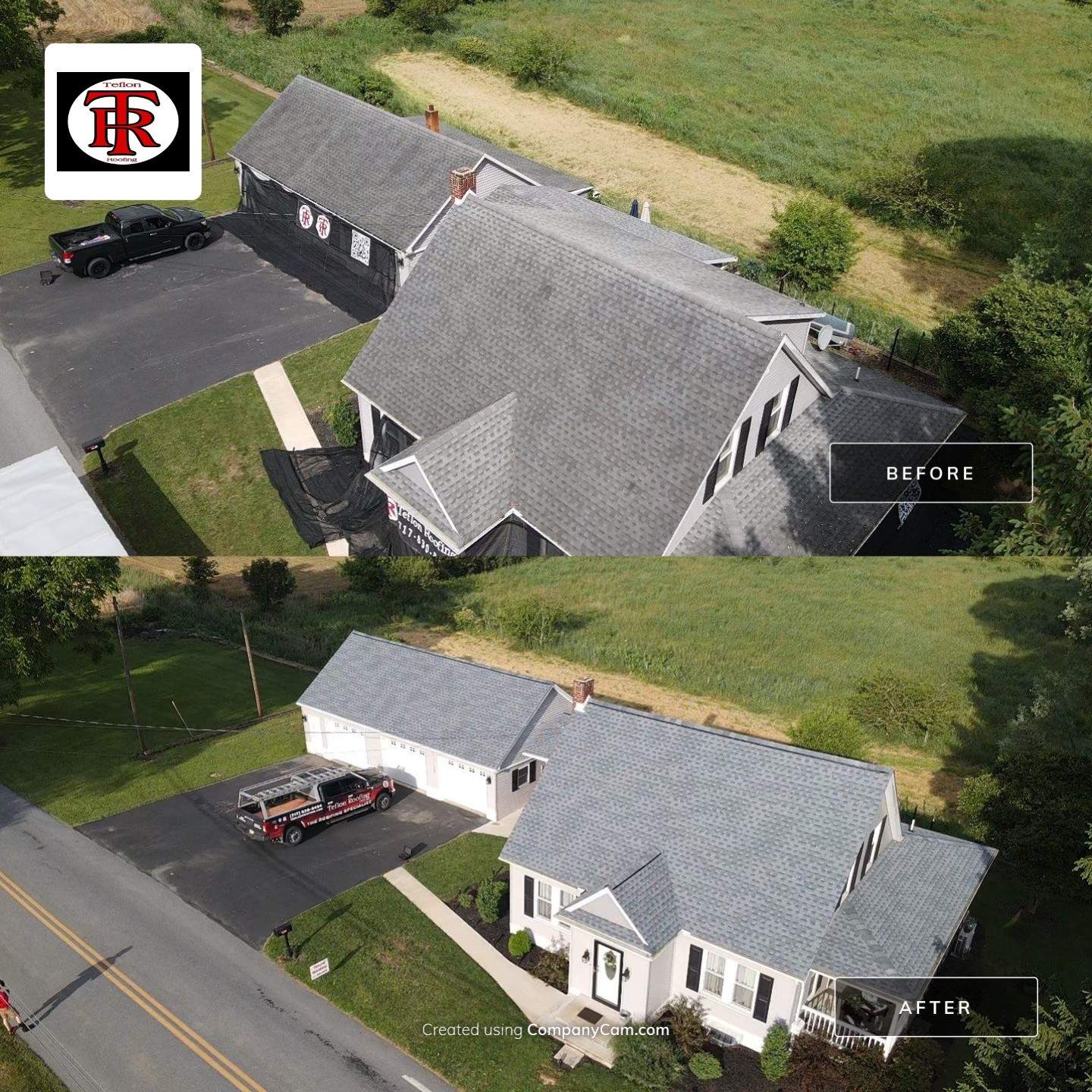 Biscayne Blue Architectural Shingle Install  by Teflon Roofing
