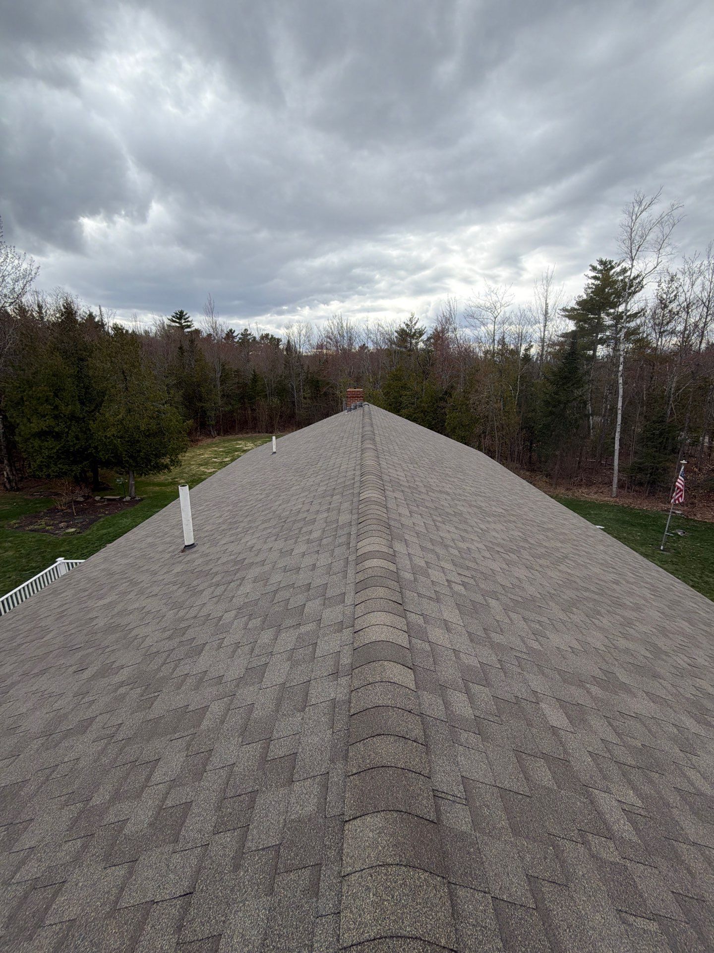 Asphalt Roof Replacement with IKO Cambridge Shingles in Fairfield, ME by Tall pine roofing
