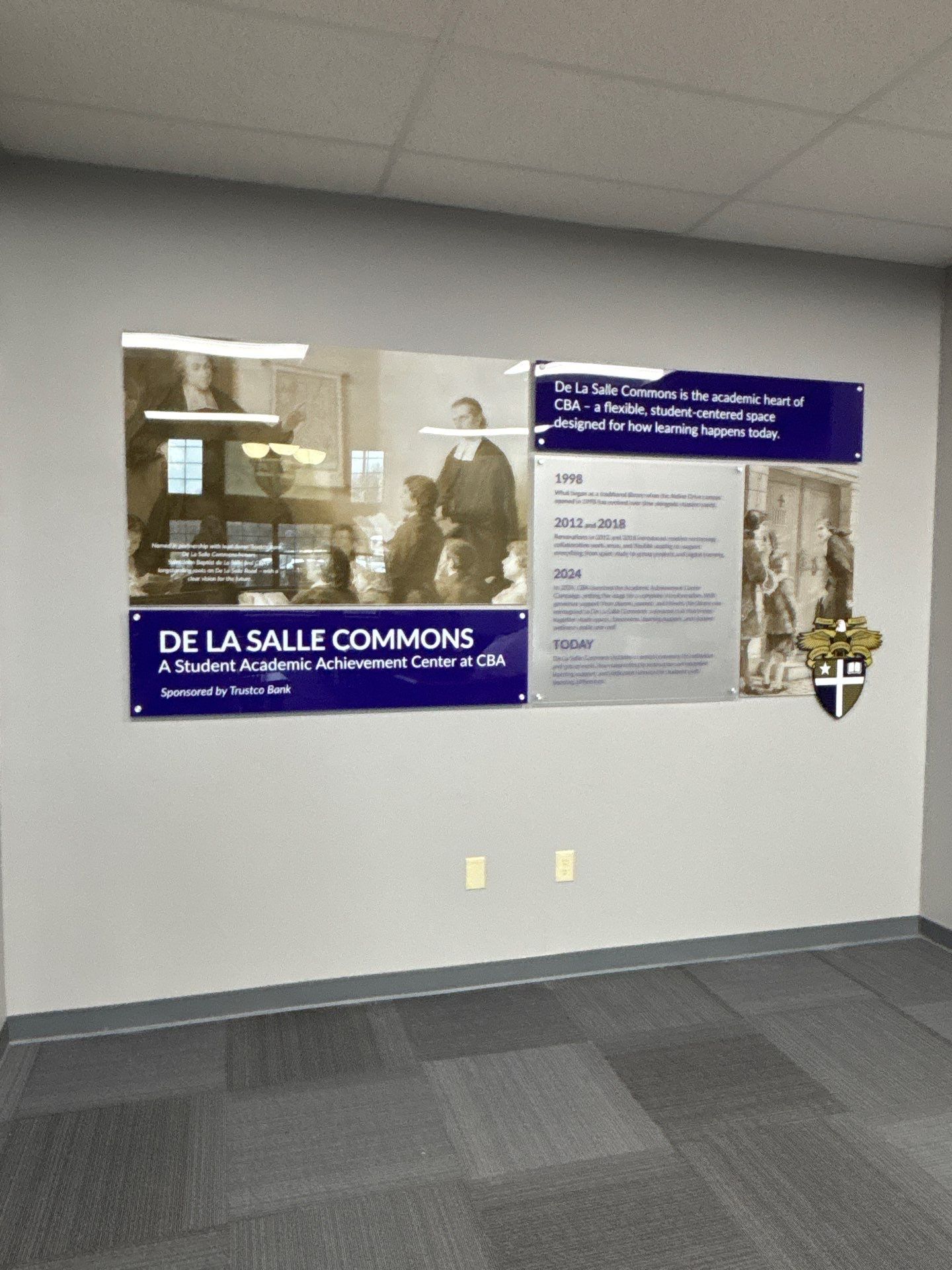 De La Salle Commons Wall Display Installation in Albany by FASTSIGNS of Saratoga Springs 