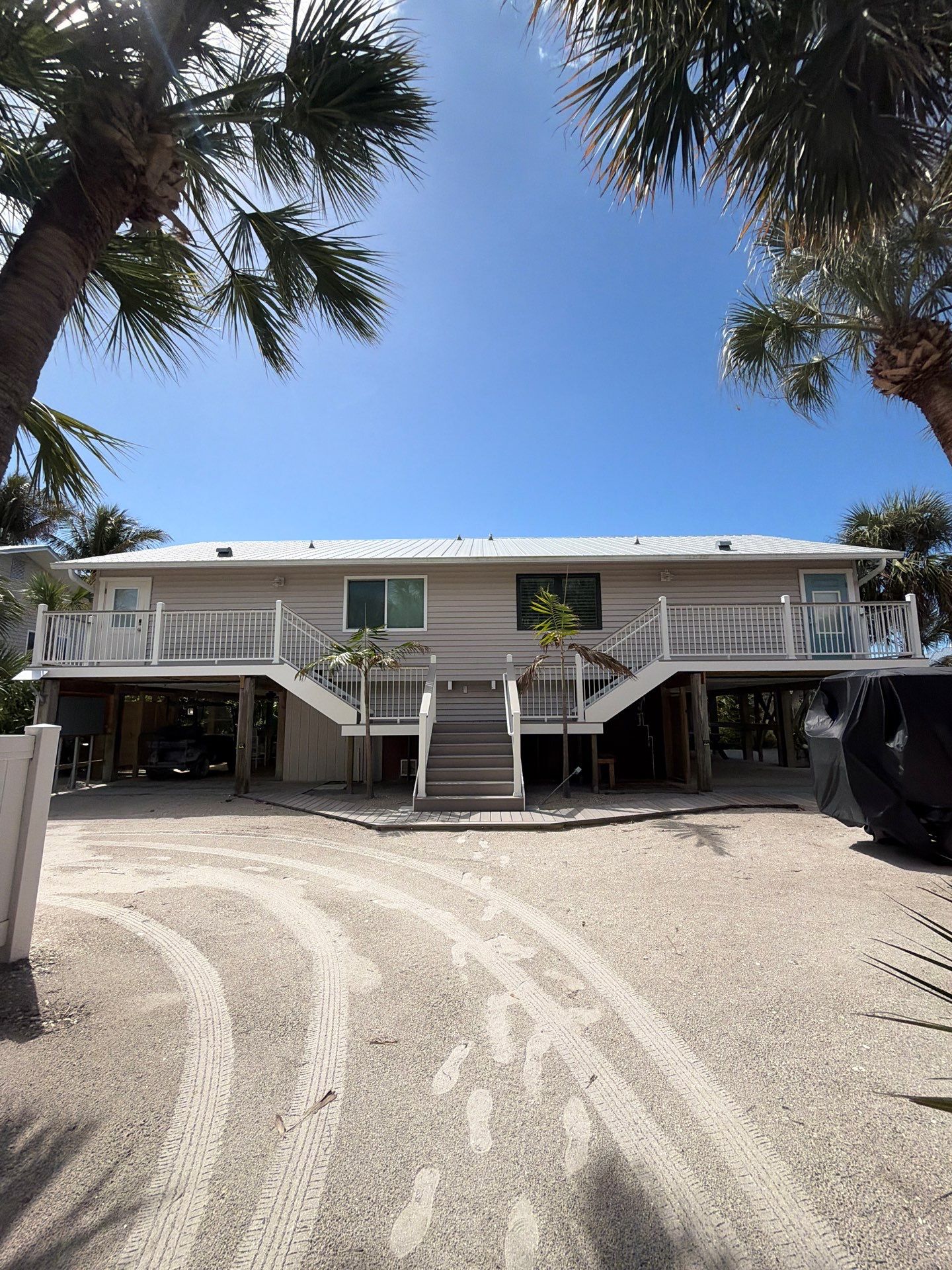 Elevated Deck and Composite Staircase Replacement in Placida Florida