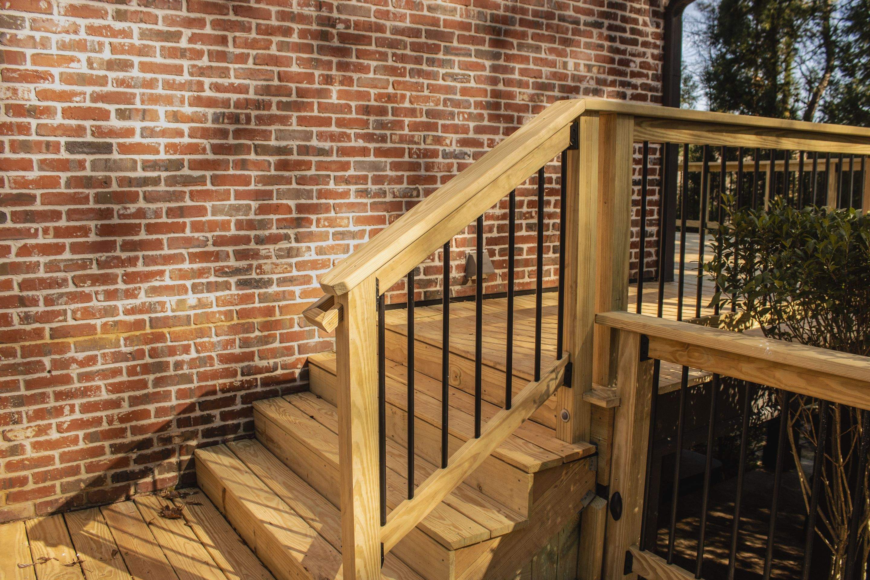 Deck Build using Pressure Treated Pine with Timbertech Deck Lighting by Nelson Exteriors 