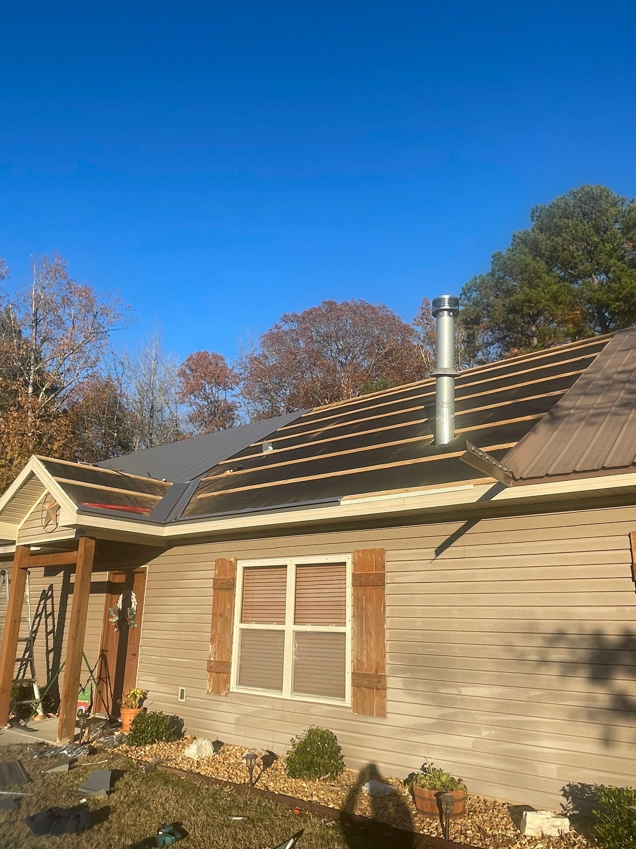 Residential Metal Roof Replacement using Reed's Metals: 26 GA. Standing Seam: Charcoal Grey by Hostetler Roofing