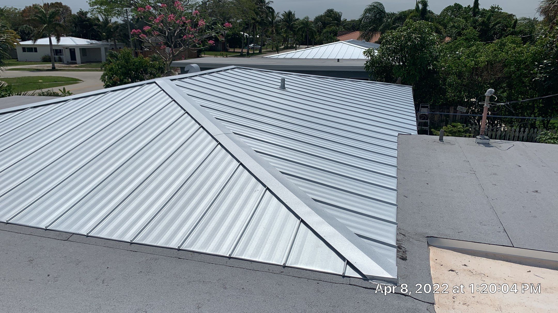 Residential Roofing Installation using 1" Nail strip metal roof by BLUES BROTHERS CONSTRUCTION CORP