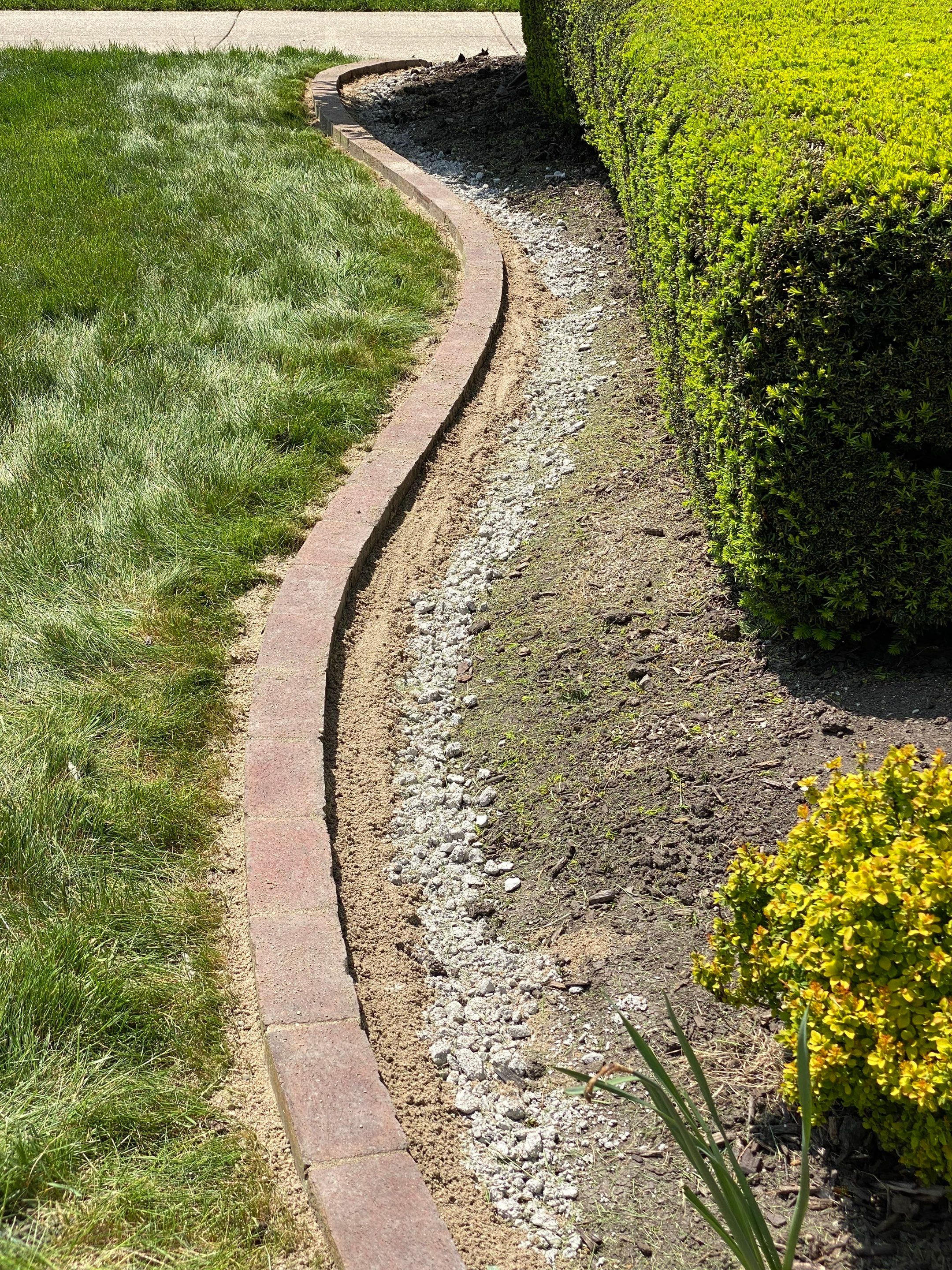 Hardscape Boarder Install by Elm Rose Gardens