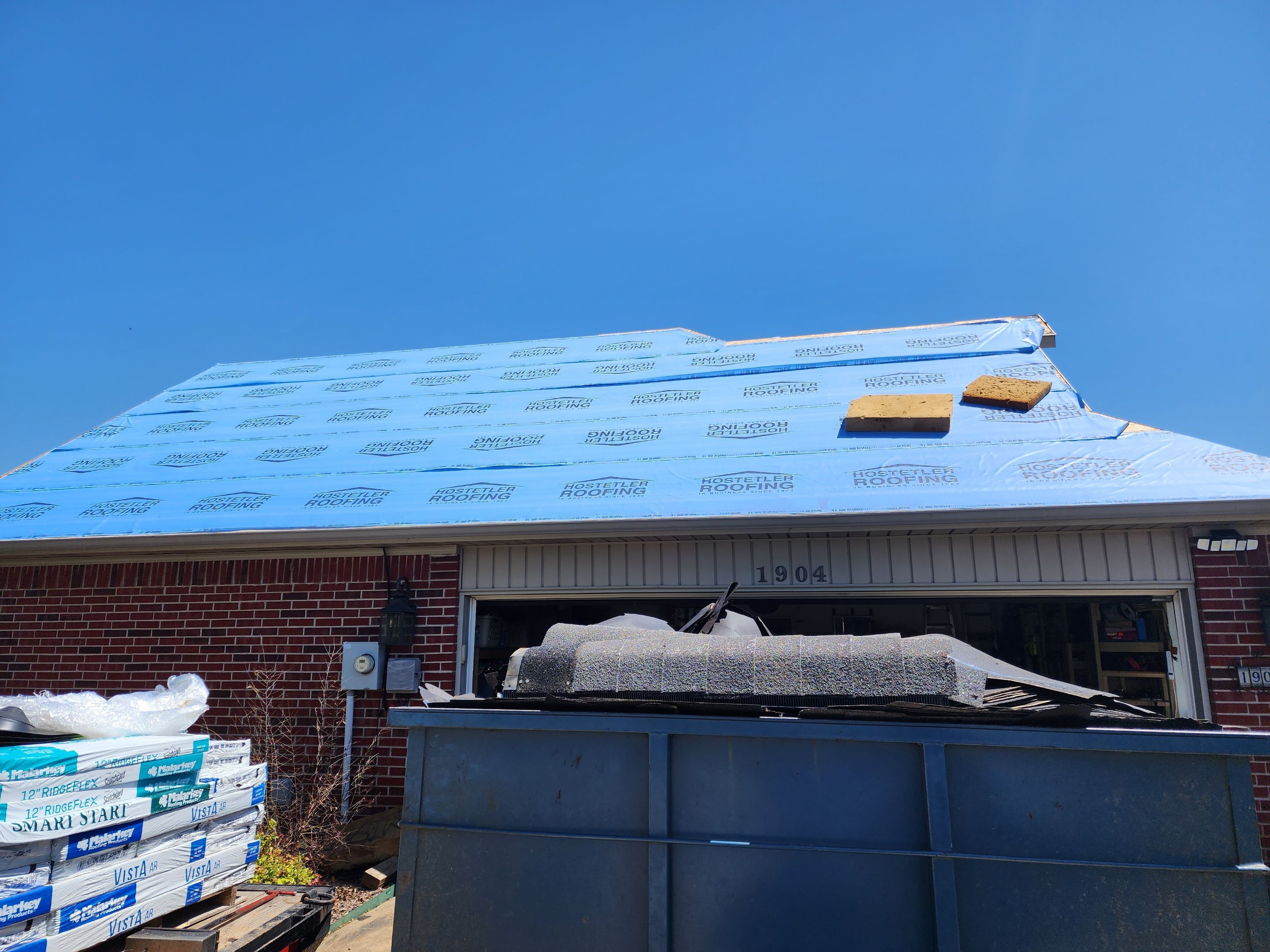 Residential Roofing Installation using Malarkey Vista by Hostetler Roofing