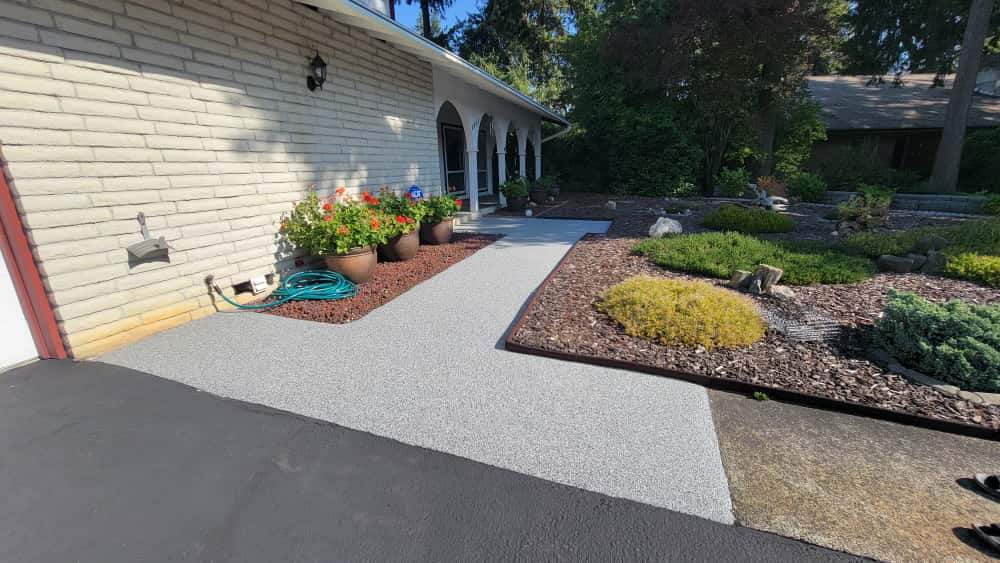 Modern Walkway in Poseidon Vuba Stone  by Concrete Coating Experts Inc.