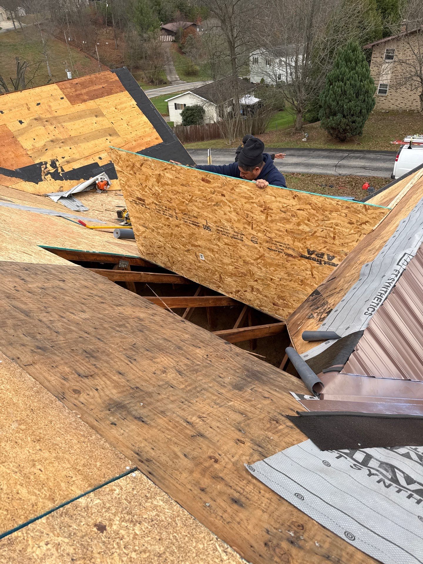 Residential Roofing Installation using Metal by Rainstoppers Roofing